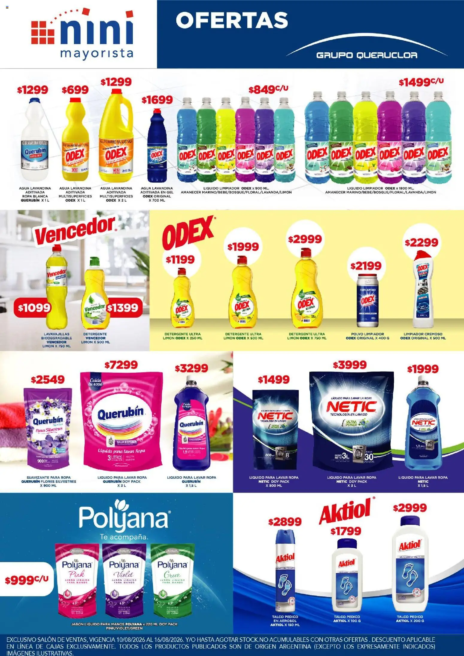 NINI Mayorista ofertas │ válido desde el 10/08/2026 | Página: 13 | Productos: Polvo, Jabón, Agua, Té