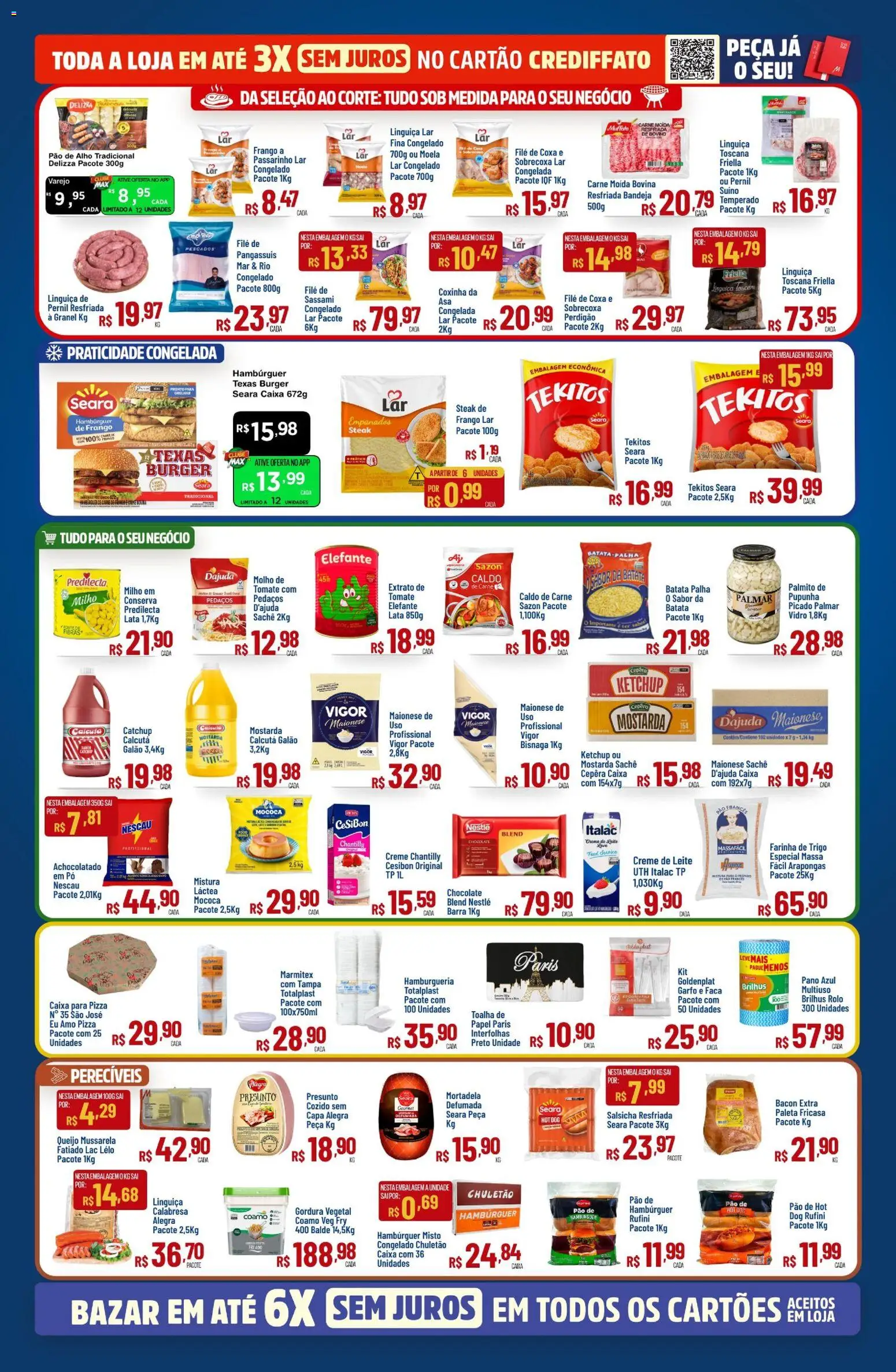 Max Atacadista Folheto - válido de 13/07/2026 | Página: 3 | Produtos: Caixa, Pernil, Pão, Chuletão