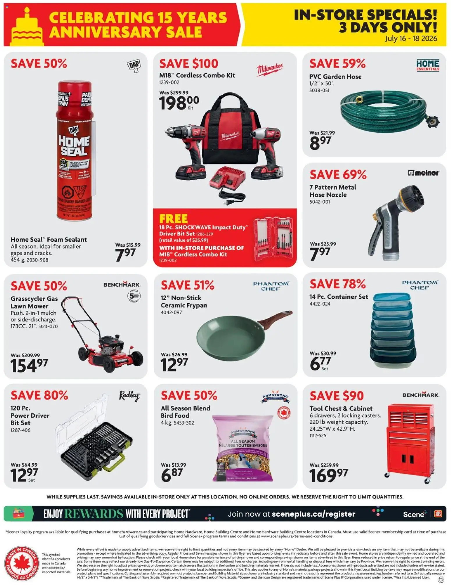 Home Hardware flyer valid from Jul 16, 2026 | Page: 2 | Products: Mower, Cabinet