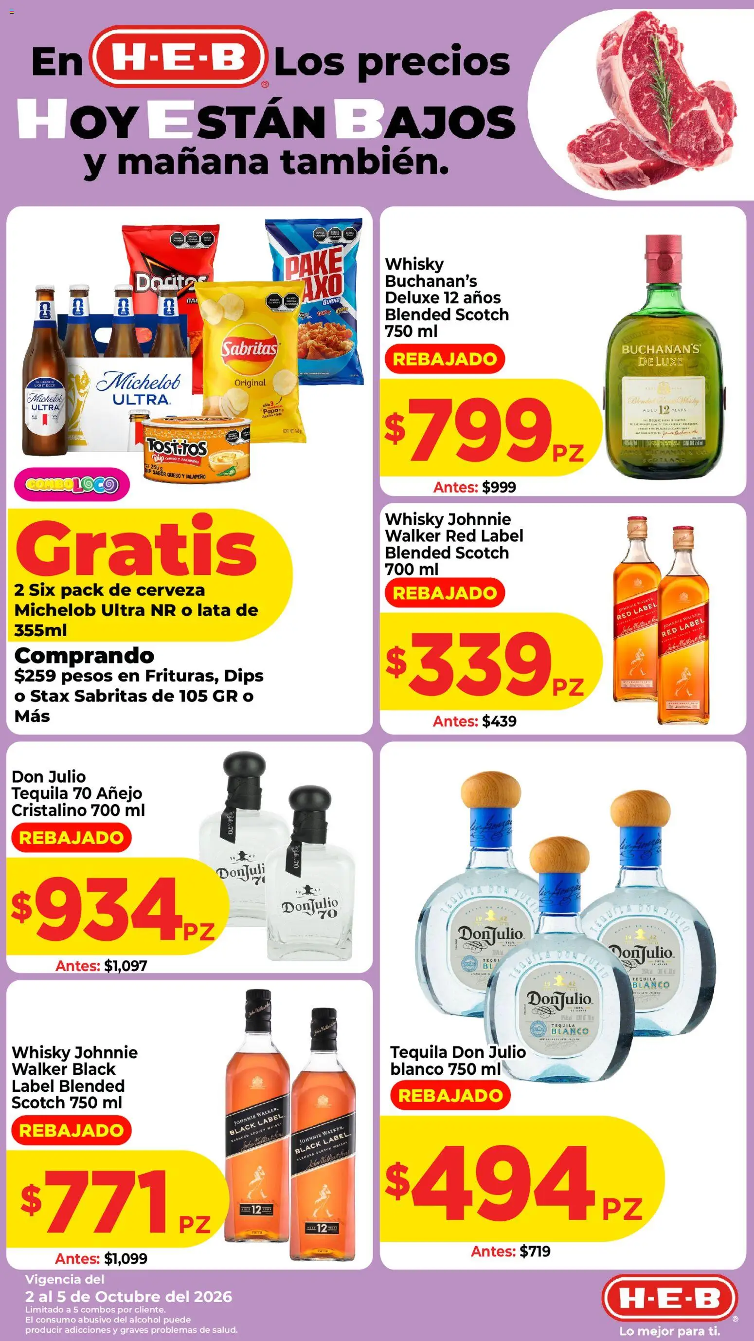 Nuevas ofertas de H-E-B válidas en toda la República Mexicana desde el 02/10/2026. ¡Encuentra las mejores ofertas en H-E-B folleto! | Página: 3