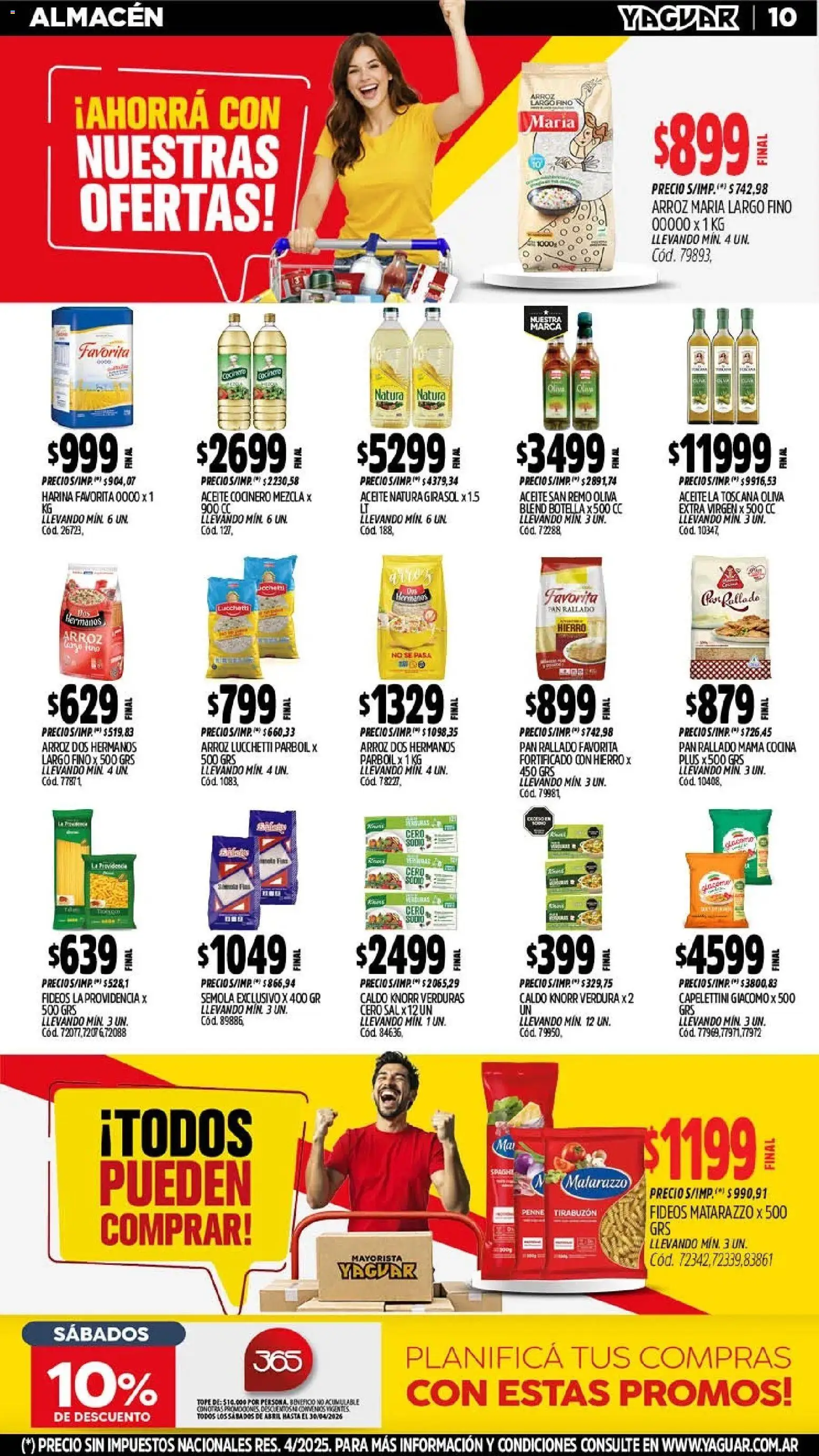 Yaguar catálogo │ válido desde el 11.05.2026 | Página: 11 | Productos: Botella, Cocina, Aceite, Fideos