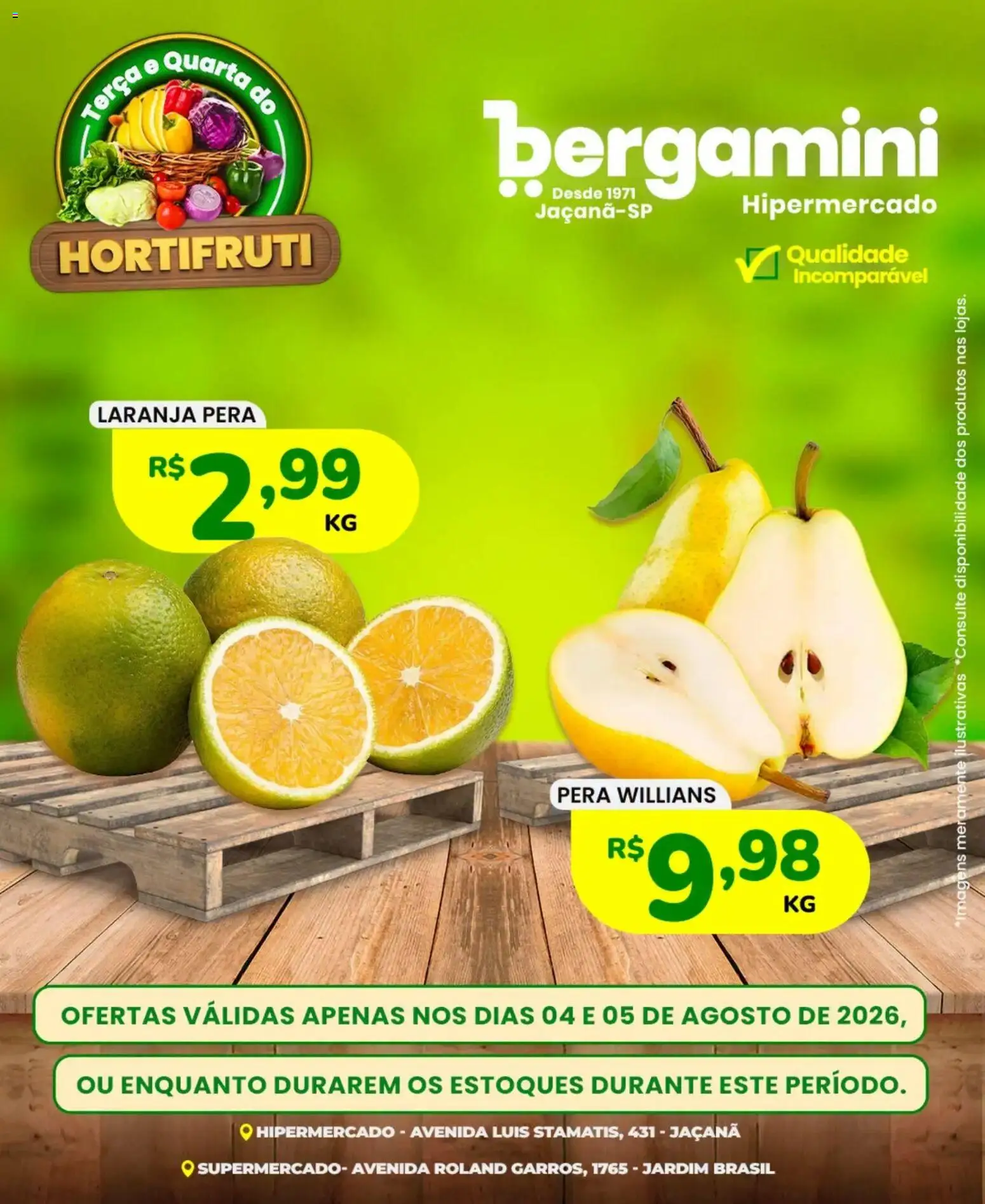 Supermercado Bergamini Folheto - válido de 04/08/2026 | Página: 2 | Produtos: Pera