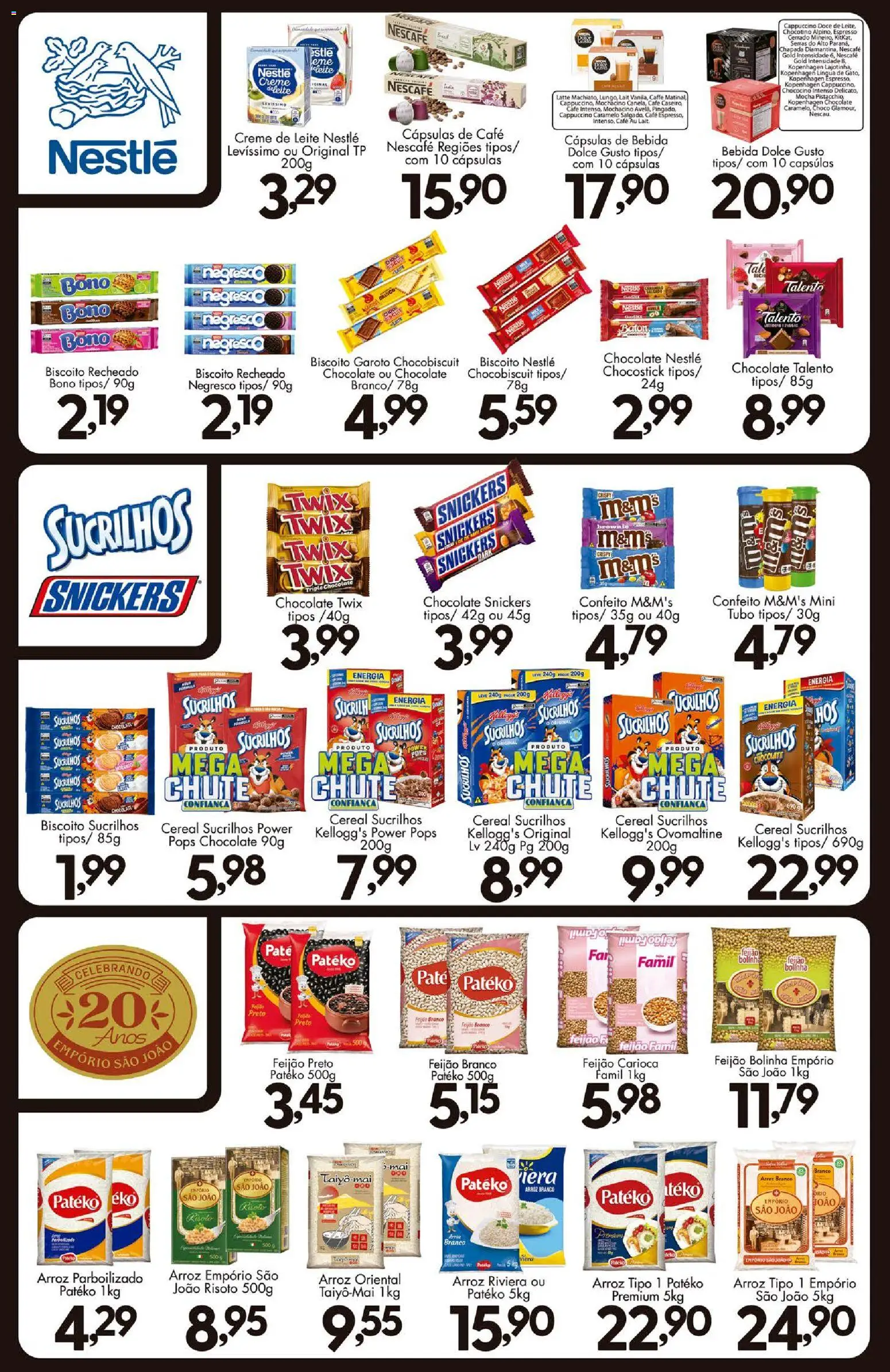 Confiança Folheto - válido de 07/08/2026 | Página: 7 | Produtos: Feijão, Leite, Café, Biscoito recheado