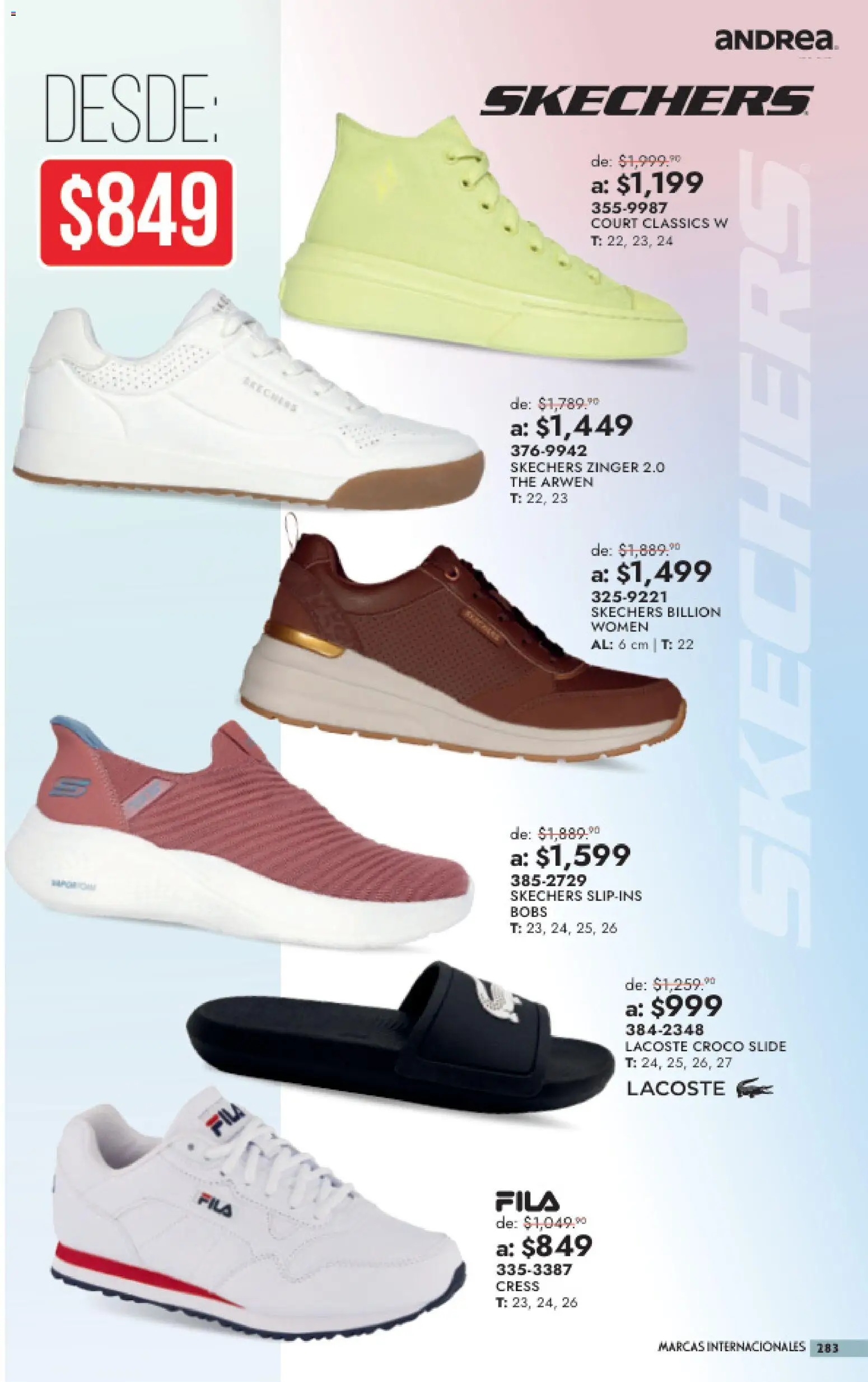 Nuevas ofertas de Andrea válidas en toda la República Mexicana desde el 26/07/2026. ¡Encuentra las mejores ofertas en Andrea catálogo Outlet! | Página: 283