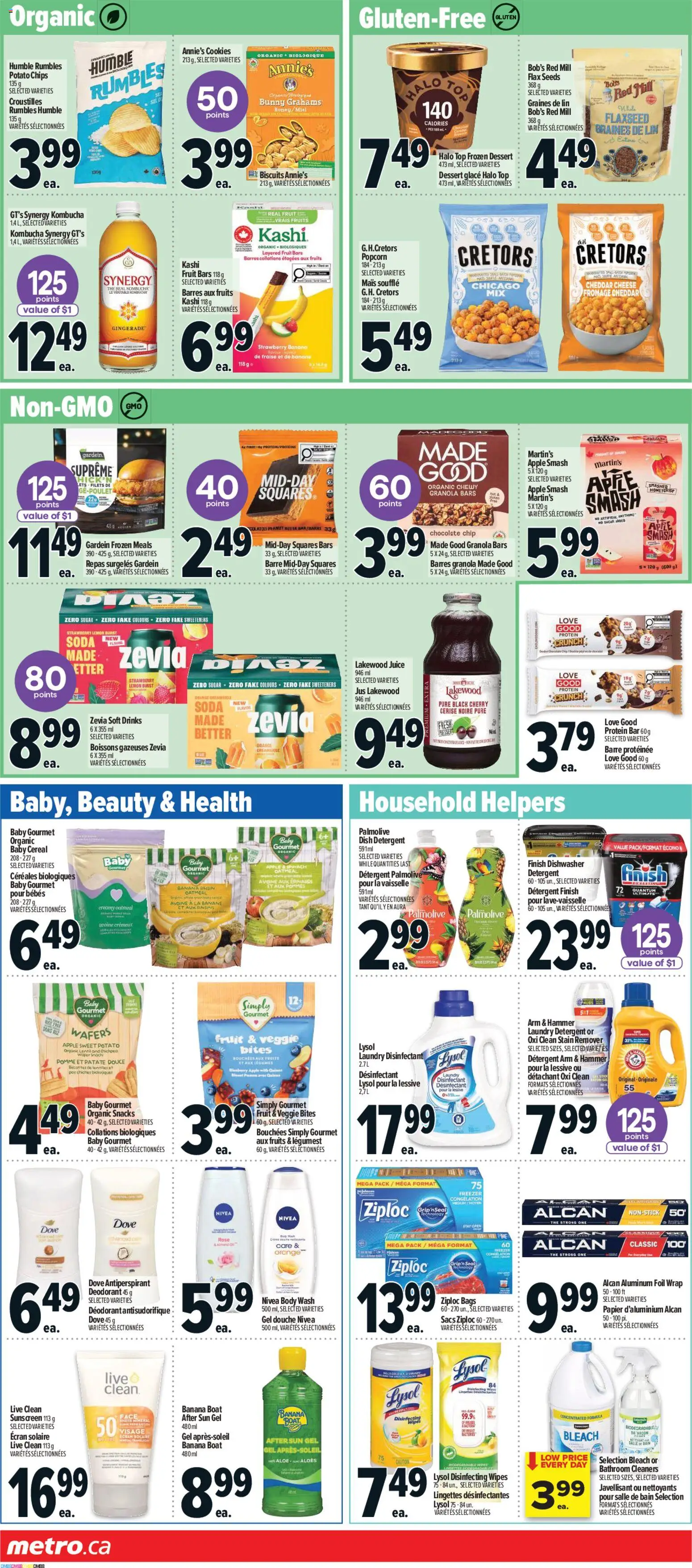 Metro flyer valid from Jul 2, 2026 | Page: 10 | Products: Chips, Body wash, Detergent, Juice