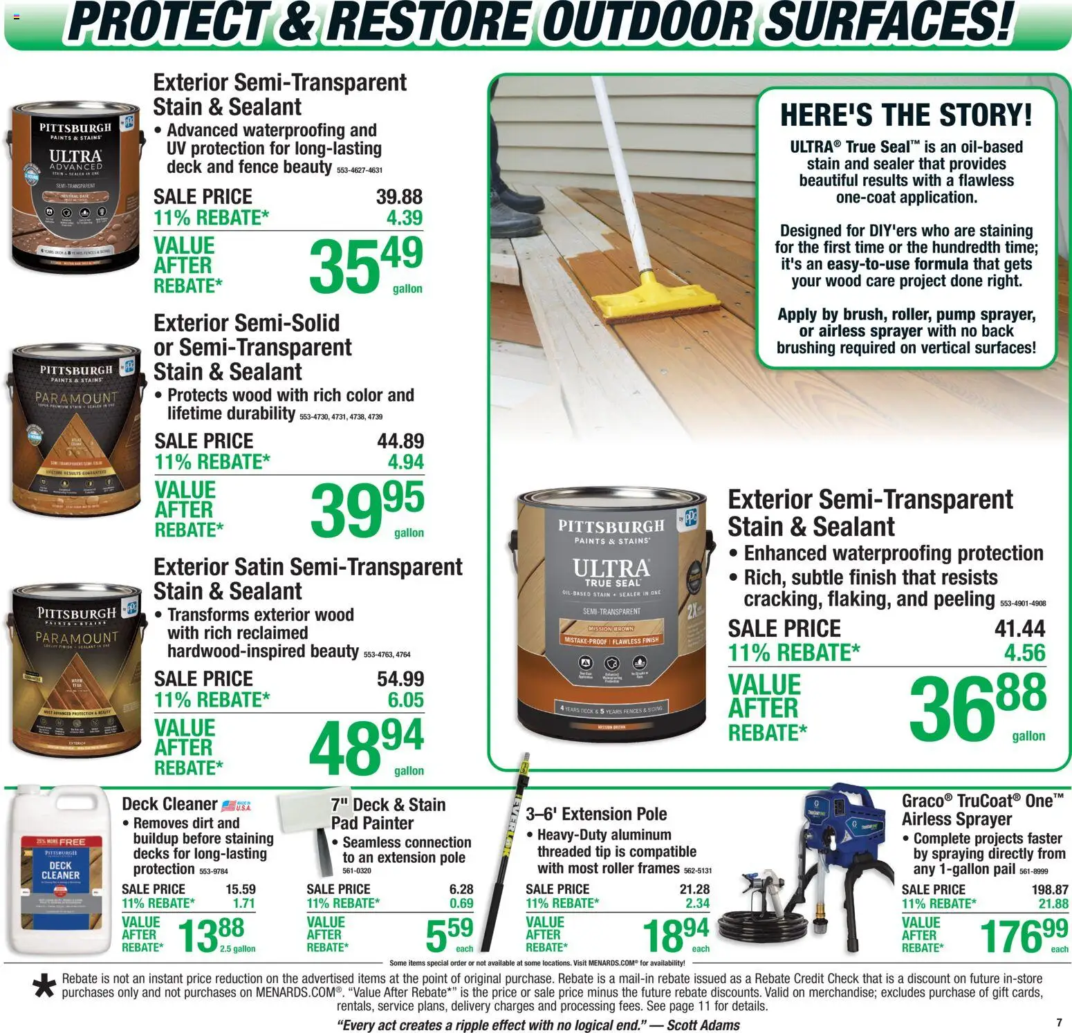Menards Weekly Ad - valid from 07/30/2026 | Page: 11 | Products: Sealant, Pump, Peeling