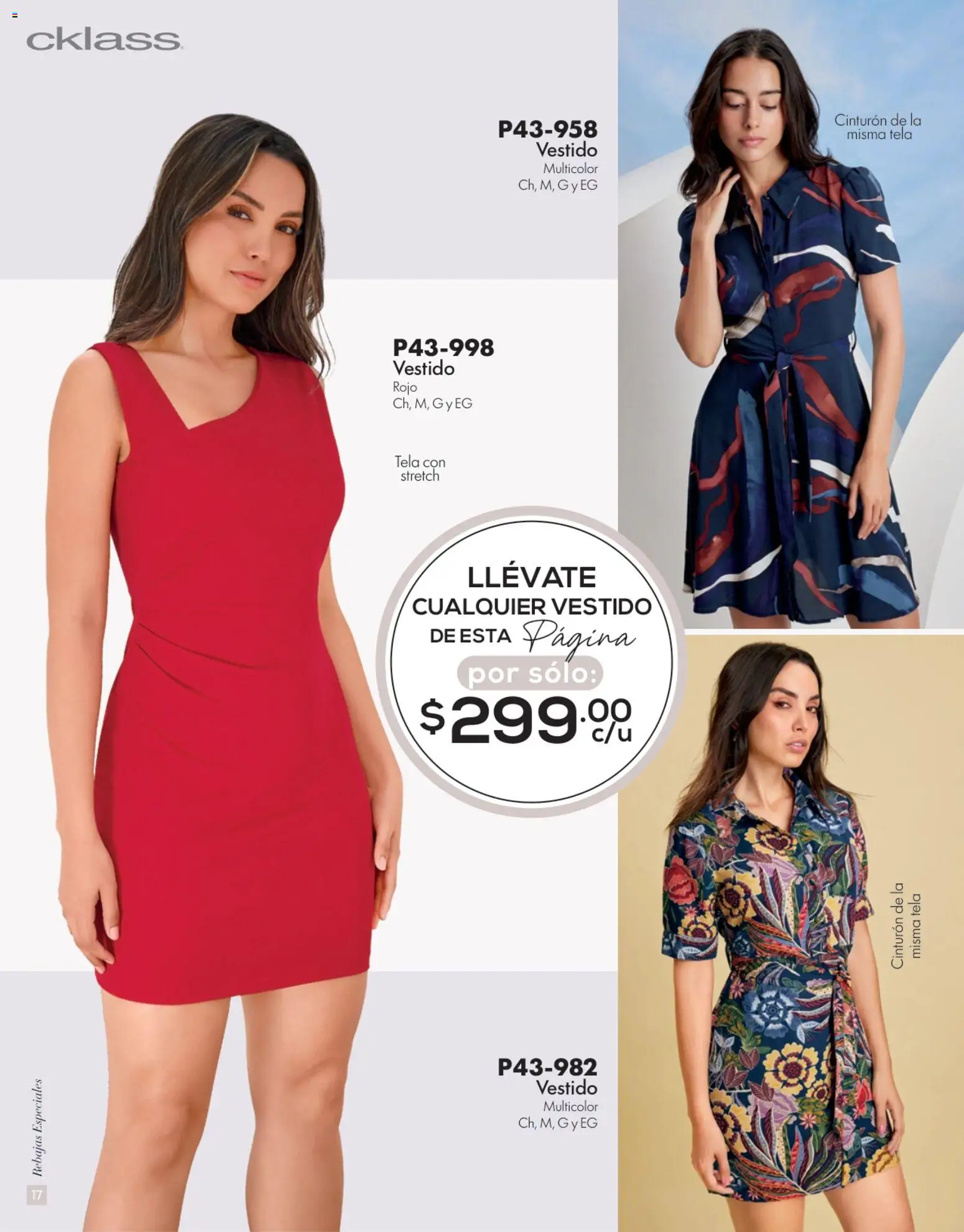 Nuevas ofertas de Cklass válidas en toda la República Mexicana desde el 15.06.2026. ¡Encuentra las mejores ofertas en Cklass catálogo Verano! | Página: 18 | Productos: Cinturón, Vestido