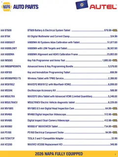 Preview of NAPA Auto Parts flyer - Fully Equipped September-October 2026 from shop NAPA Auto Parts valid from Sep 1, 2026 | Page: 5