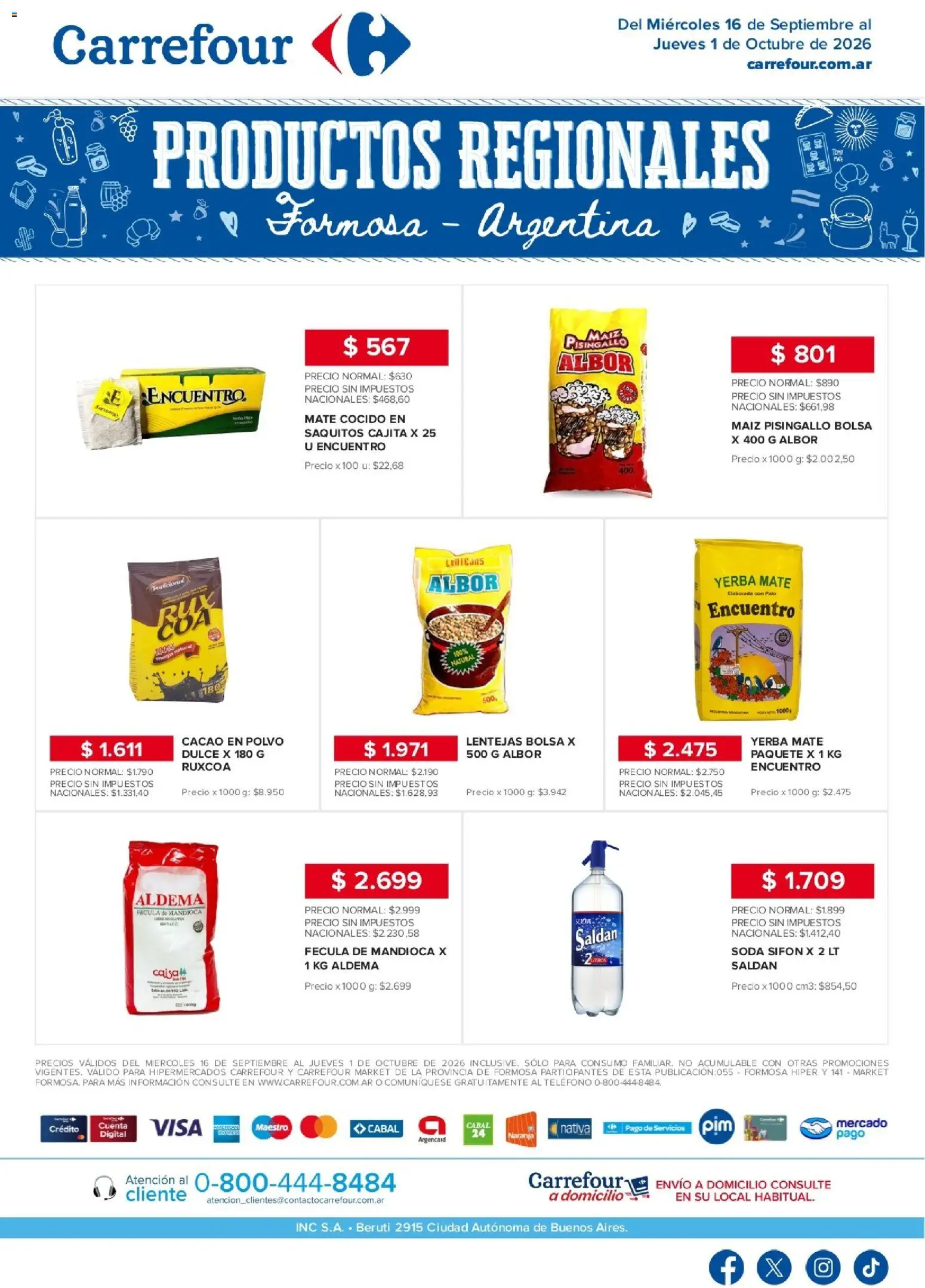 Carrefour - Regionales | Formosa │ válido desde el 16/09/2026 | Página: 1