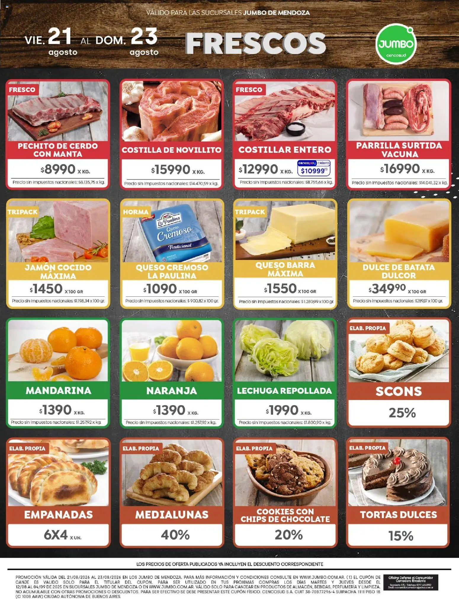 Jumbo - Ofertas | Mendoza │ válido desde el 20/08/2026 | Página: 8 | Productos: Teléfono, Dulce, Dulces, Queso
