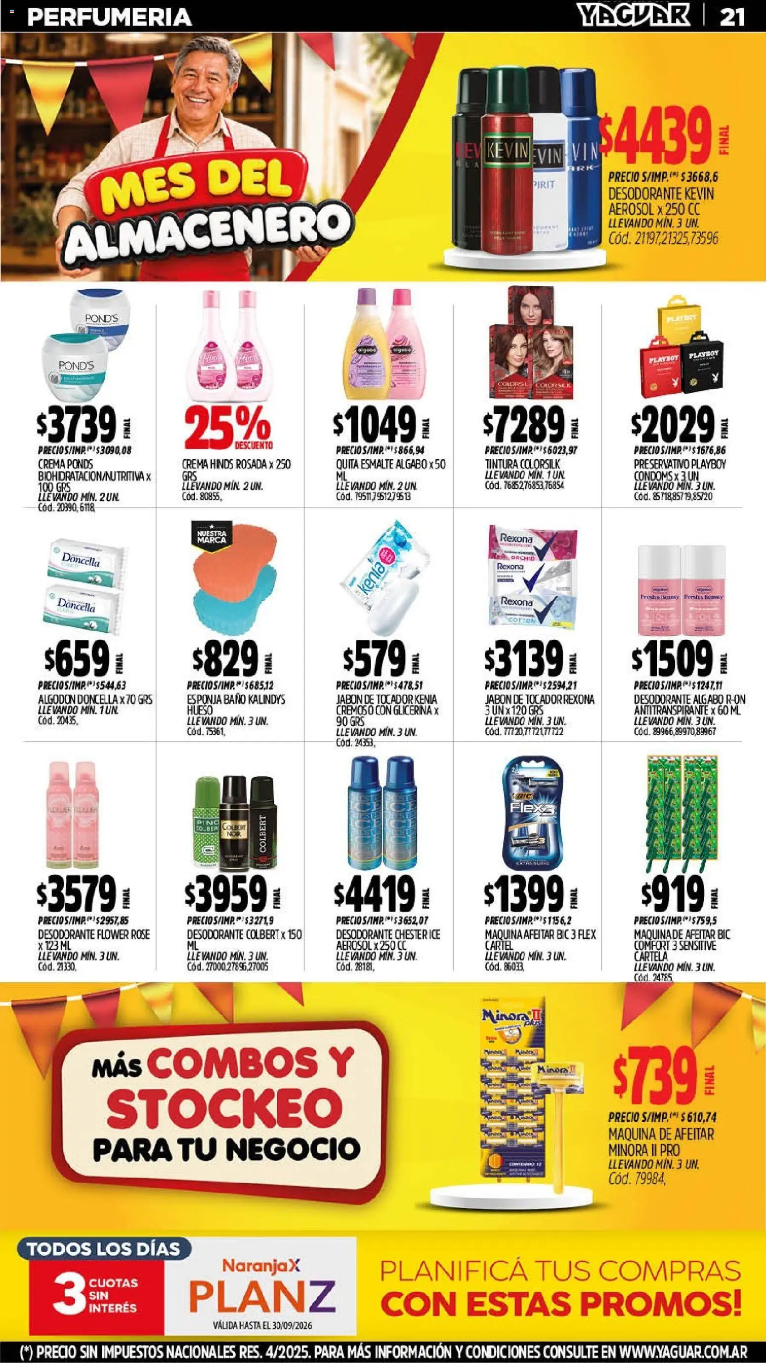 Yaguar catálogo │ válido desde el 14/09/2026 | Página: 22 | Productos: Algodón, Baño, Desodorante, Antitranspirante