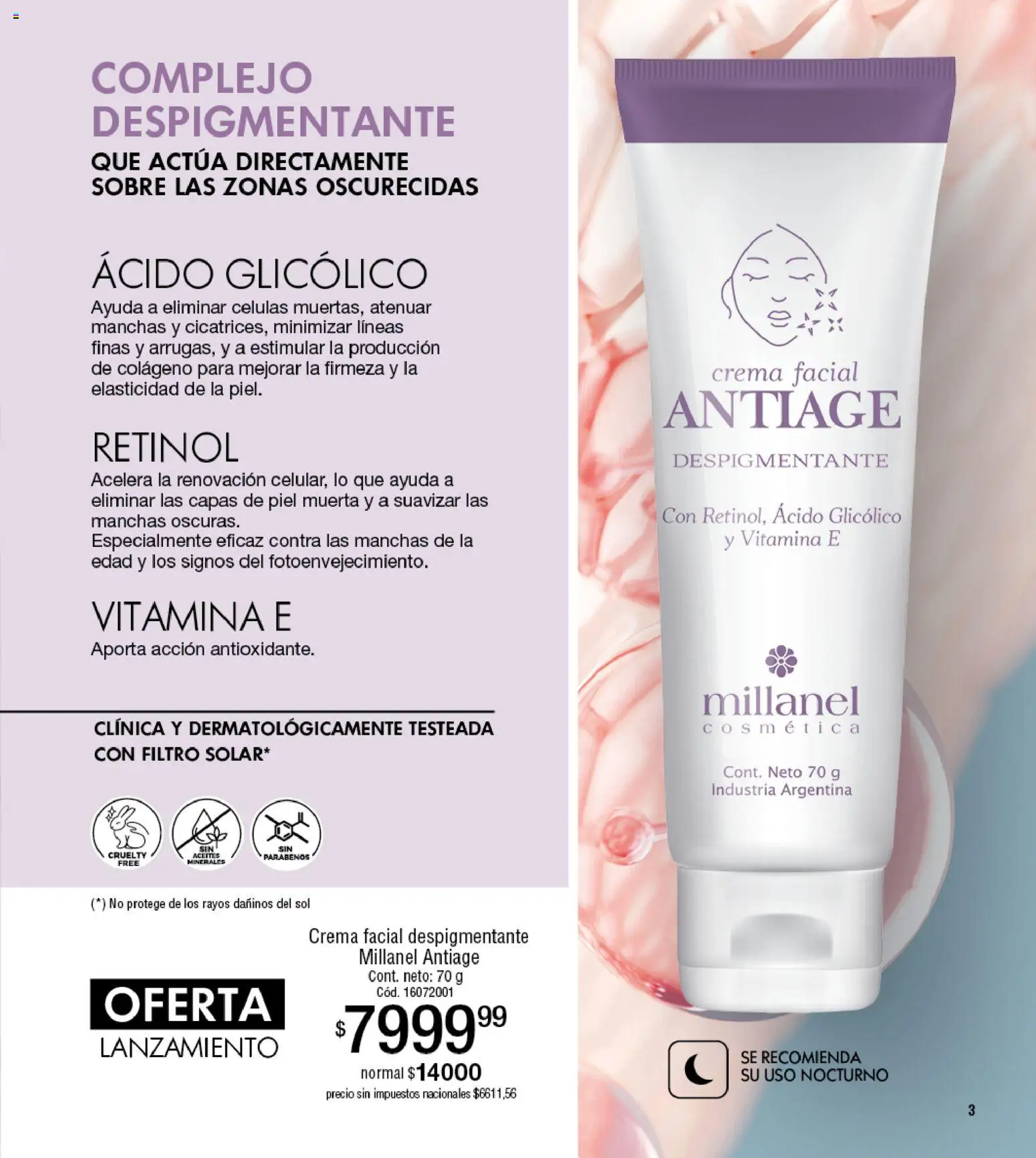 Millanel - Catálogo │ válido desde el 27.04.2026 | Página: 3 | Productos: Sobre, Crema