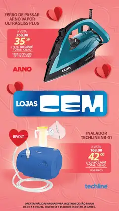 Lojas Cem - Ofertas atuais - Pré-Visualização do folheto da loja Lojas Cem, válido de 01.06.2026 | Página: 112 | Produtos: Ferro, Ferro de passar, Carne