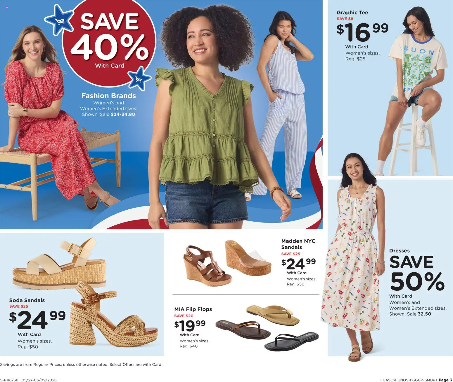 Fred Meyer Home & Apparel - valid from 27.05.2026 | Page: 3 | Products: Sandals, Flops