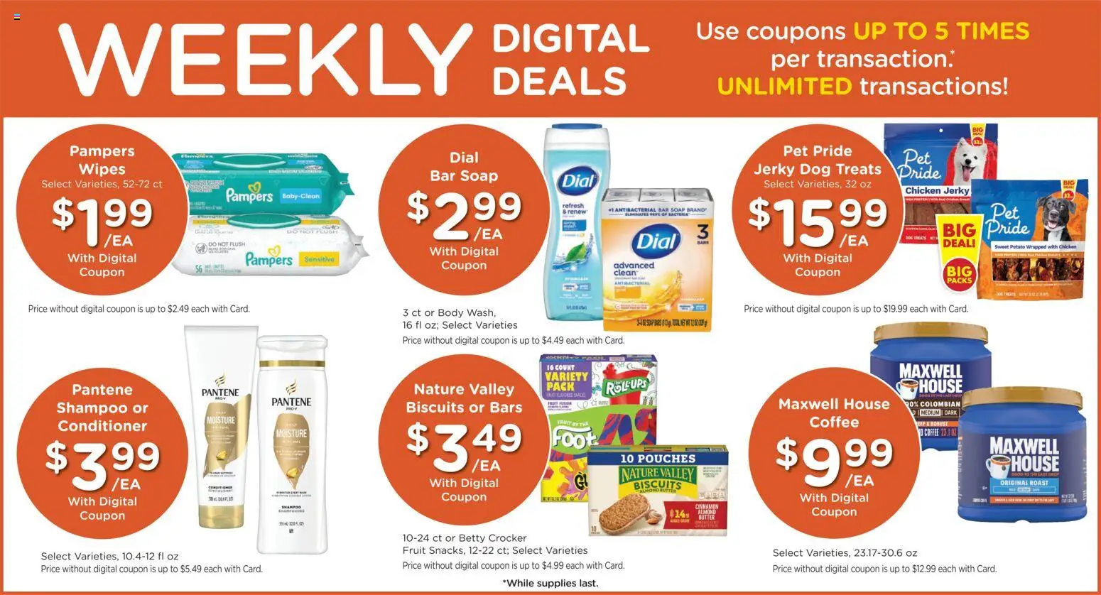 Kroger Weekly Ad - valid from 06/24/2026 | Page: 4 | Products: Dog Treats, Shampoo, Coffee, Bar Soap