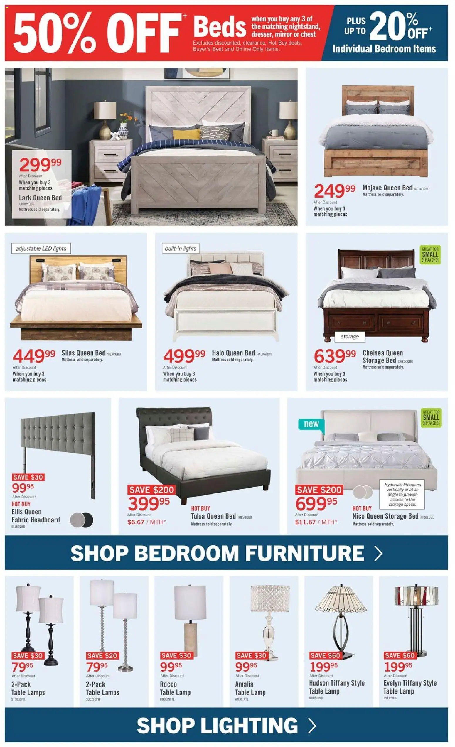 The Brick flyer valid from 17.04.2026 | Page: 8 | Products: Bed, Mattress, Table, Lamp
