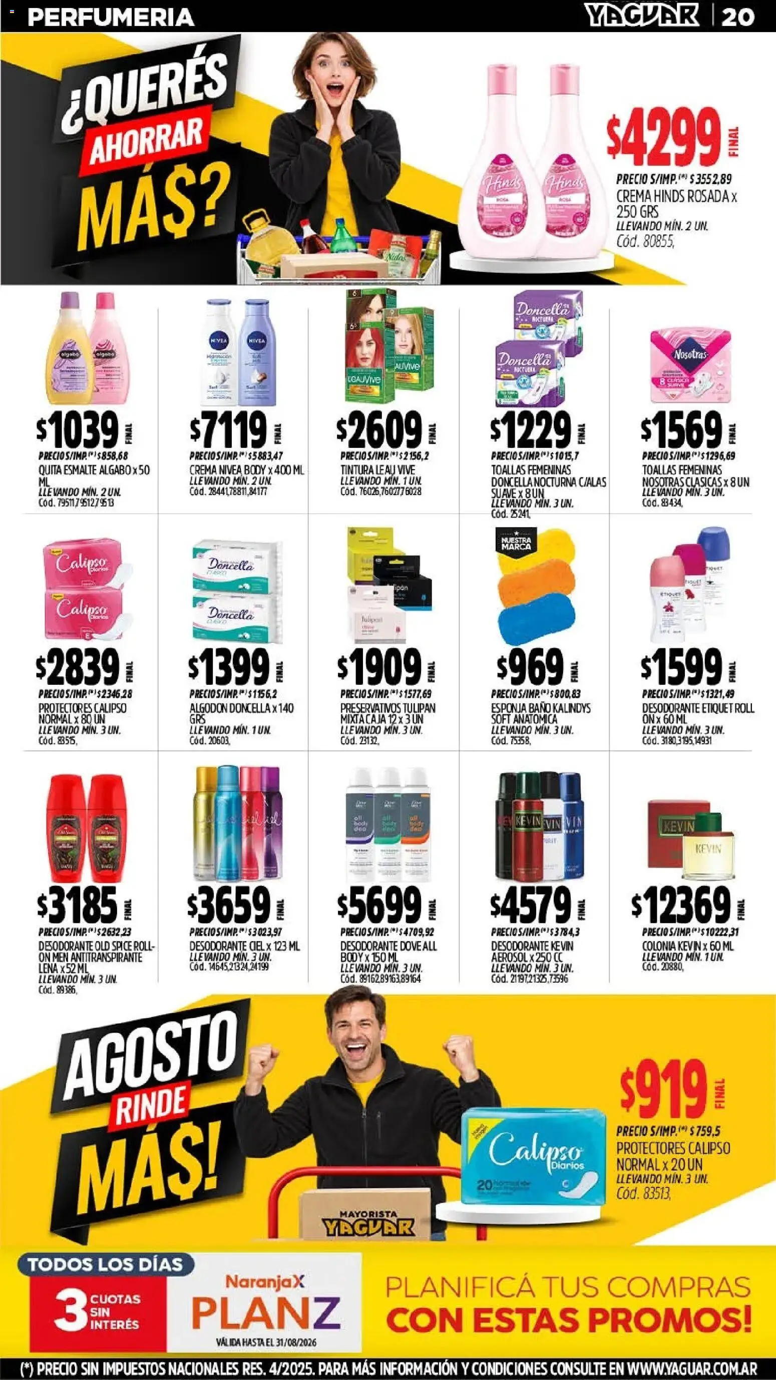 Yaguar catálogo │ válido desde el 17/07/2026 | Página: 21 | Productos: Body, Toallas, Esponja, Leña