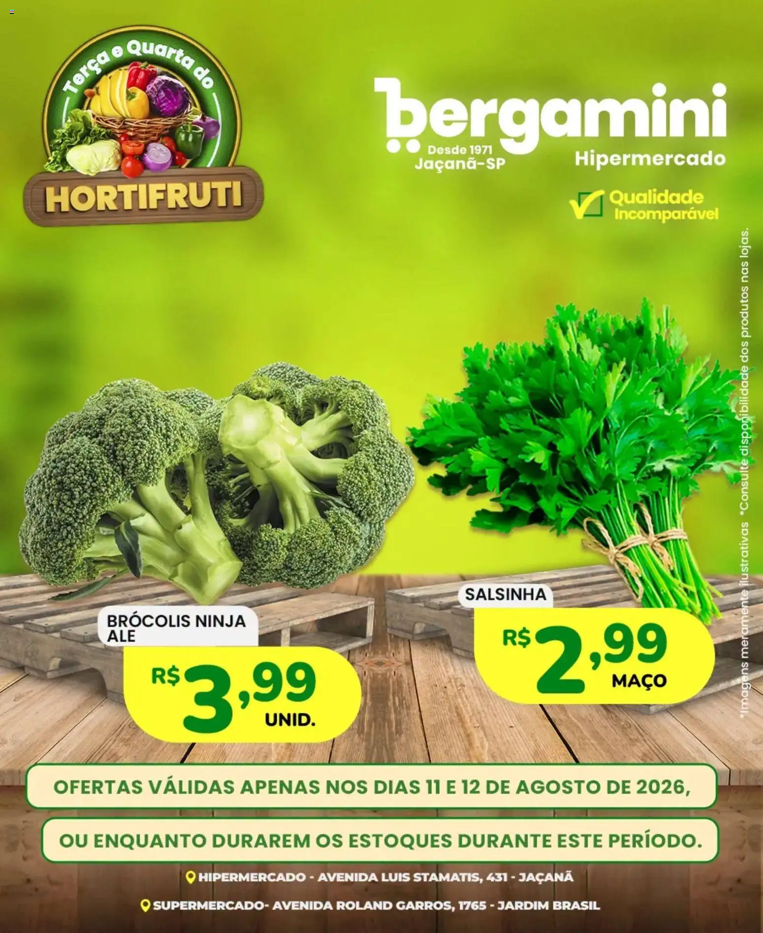 Supermercado Bergamini Folheto - válido de 11/08/2026 | Página: 6 | Produtos: Brócolis