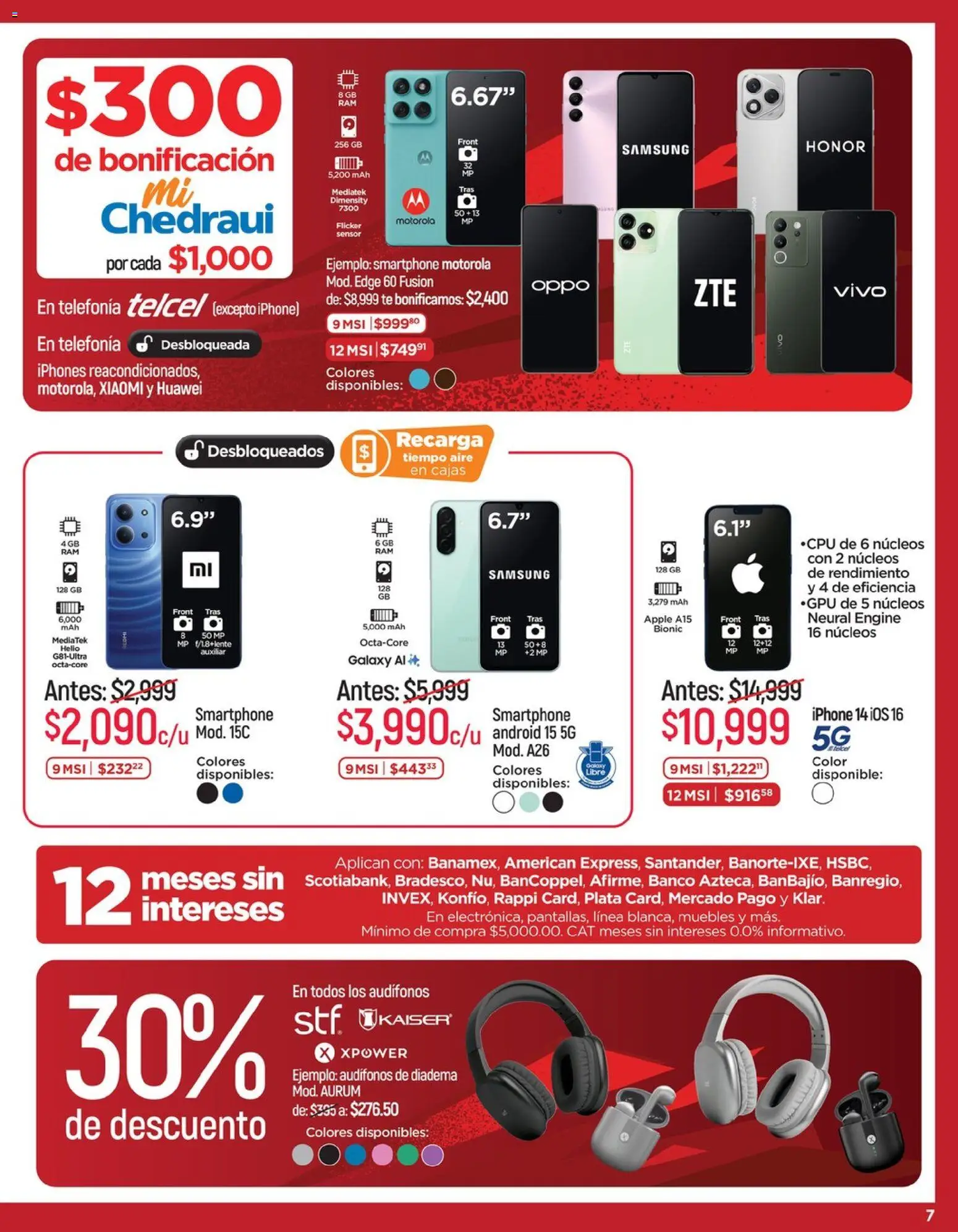 Nuevas ofertas de Chedraui válidas en toda la República Mexicana desde el 25.05.2026. ¡Encuentra las mejores ofertas en Chedraui Hot Sale! | Página: 7