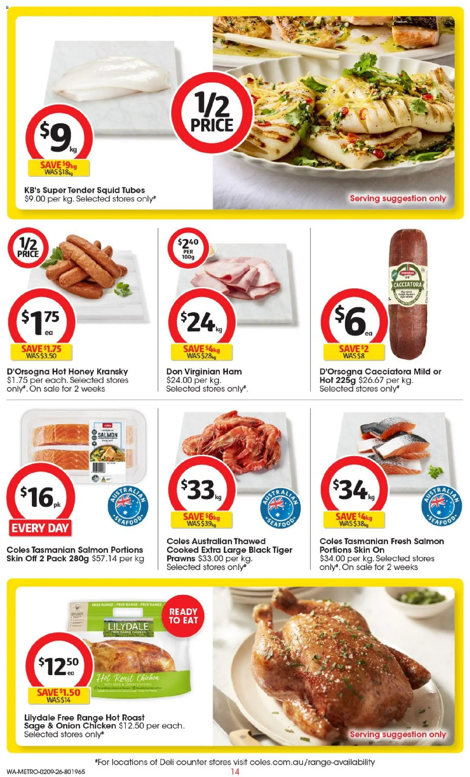 Coles catalogue - valid from 02/09/2026 | Page: 15 | Products: Honey, Chicken, Prawns, Seafood