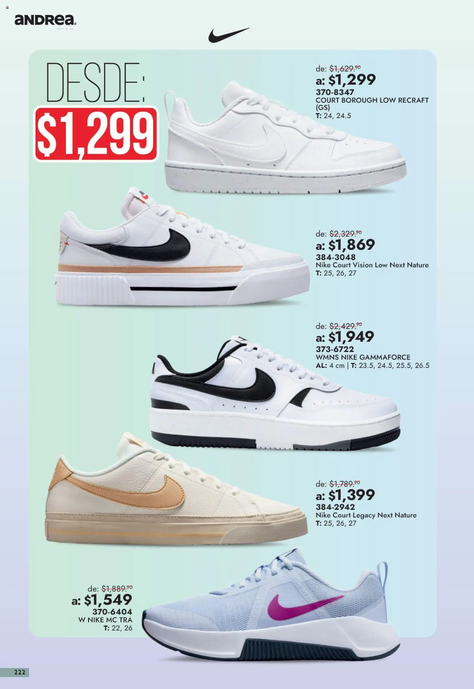 Nuevas ofertas de Andrea válidas en toda la República Mexicana desde el 13/09/2026. ¡Encuentra las mejores ofertas en Andrea catálogo Outlet! | Página: 222