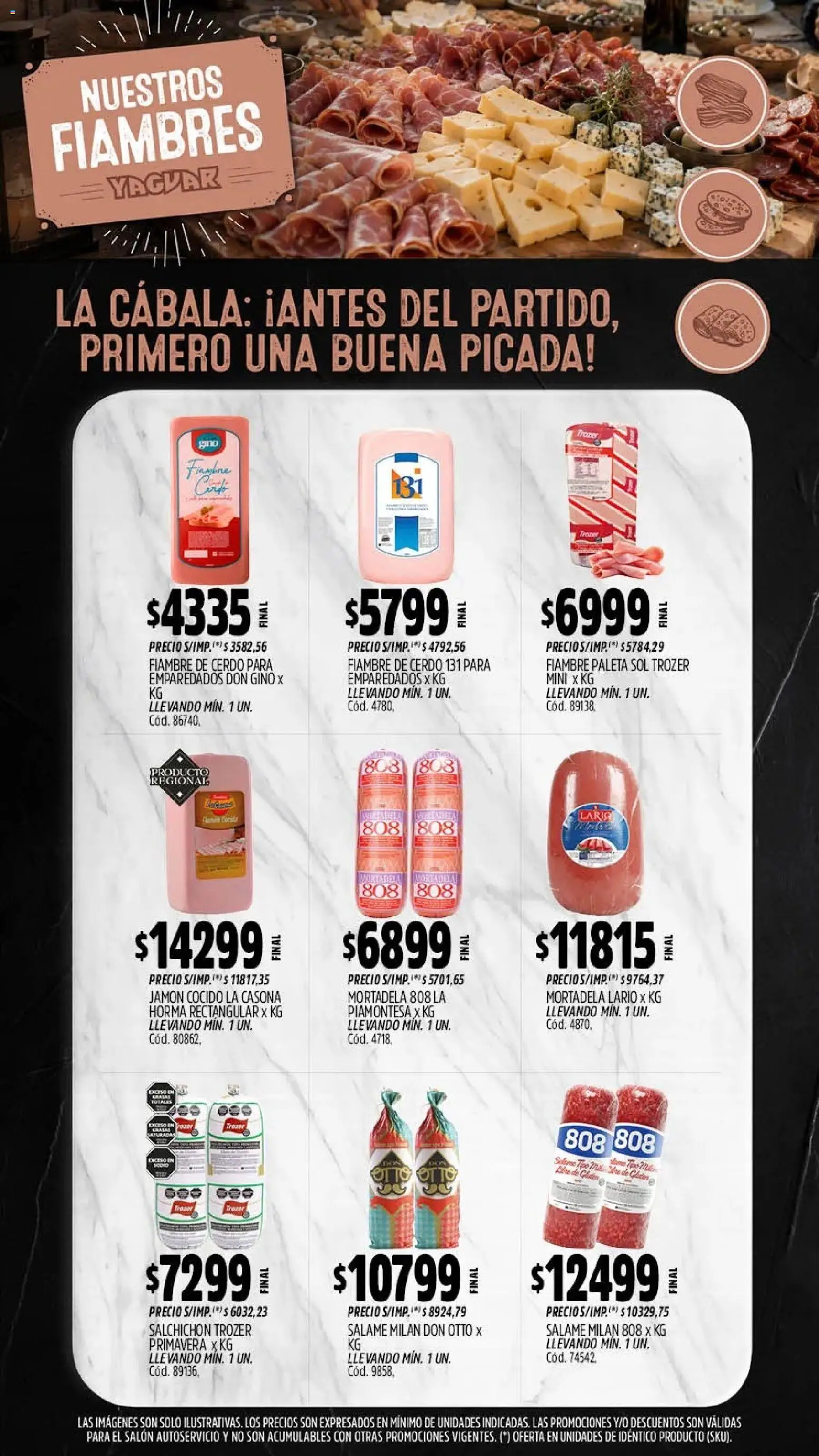 Yaguar - Oferta Semanal Córdoba │ válido desde el 20/07/2026 | Página: 7 | Productos: Paleta, Jamón, Salame, Cerdo