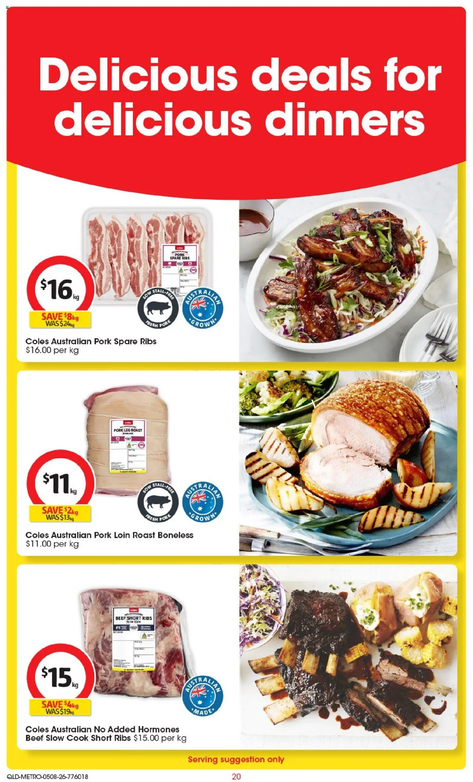 Coles catalogue - valid from 05/08/2026 | Page: 20 | Products: Pork, Beef