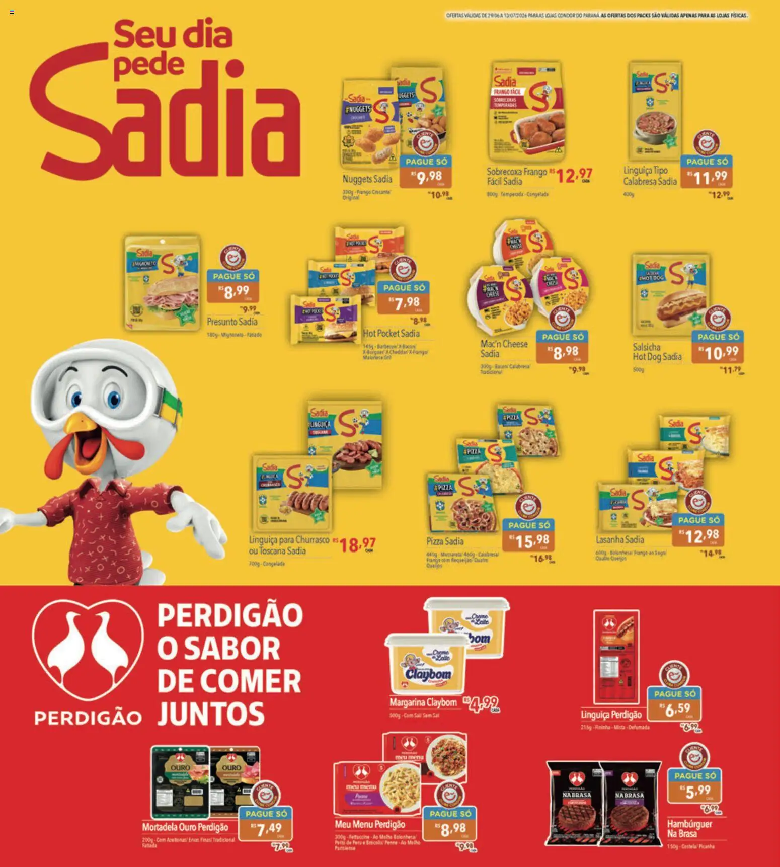 Supermercados Condor Folheto - válido de 29/06/2026 | Página: 17 | Produtos: Hambúrguer, Sal, Frango, Margarina