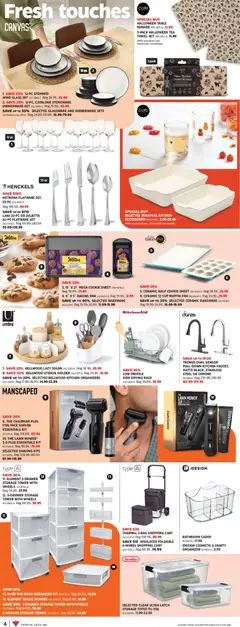 Preview of Canadian Tire flyer - Fall inspirations from shop Canadian Tire valid from Sep 24, 2026 | Page: 4 | Products: Shaver, Drying rack, Mower, Table
