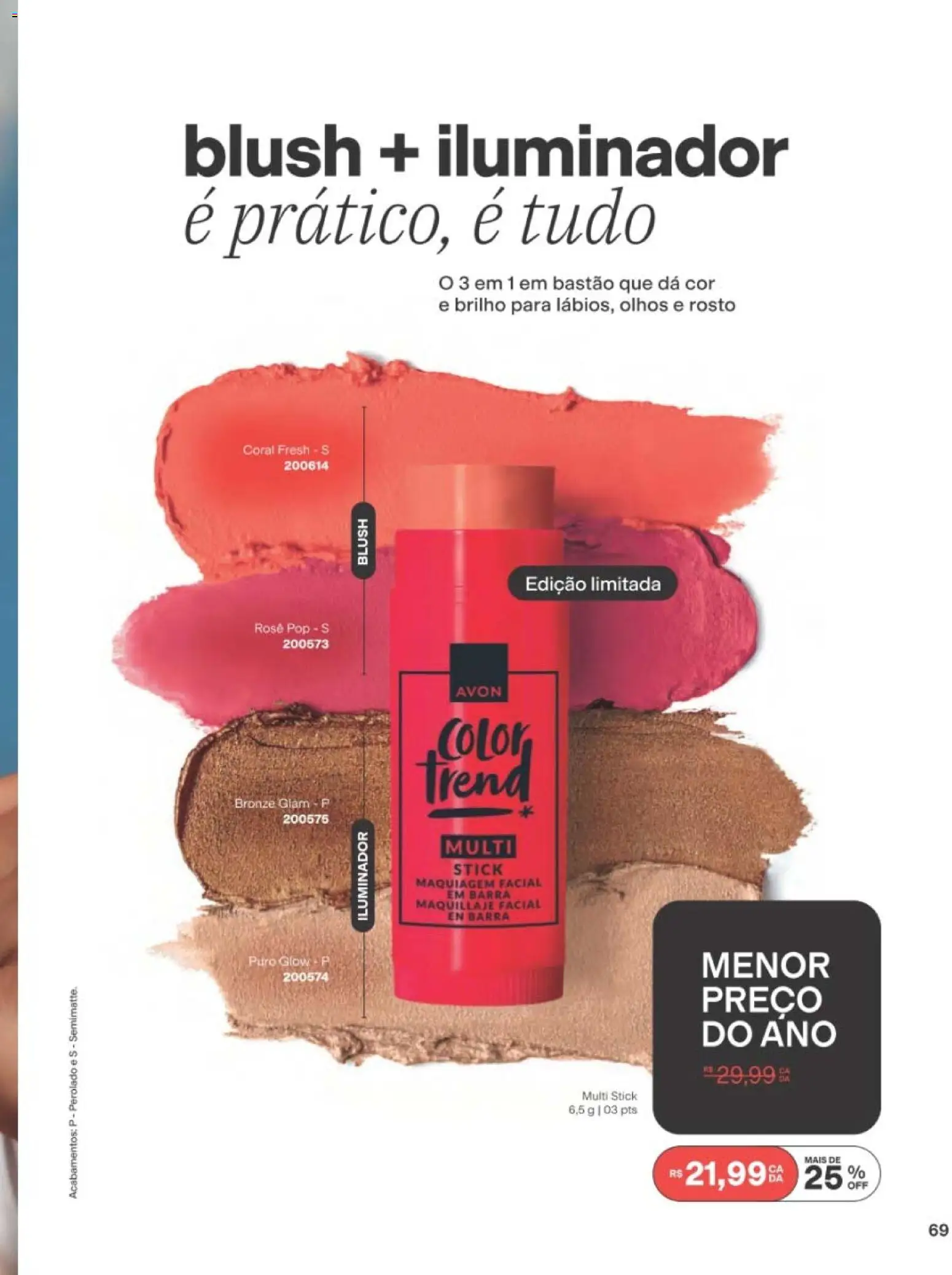 Avon Folheto - válido de 19/07/2026 | Página: 69 | Produtos: Maquiagem, Blush, Iluminador