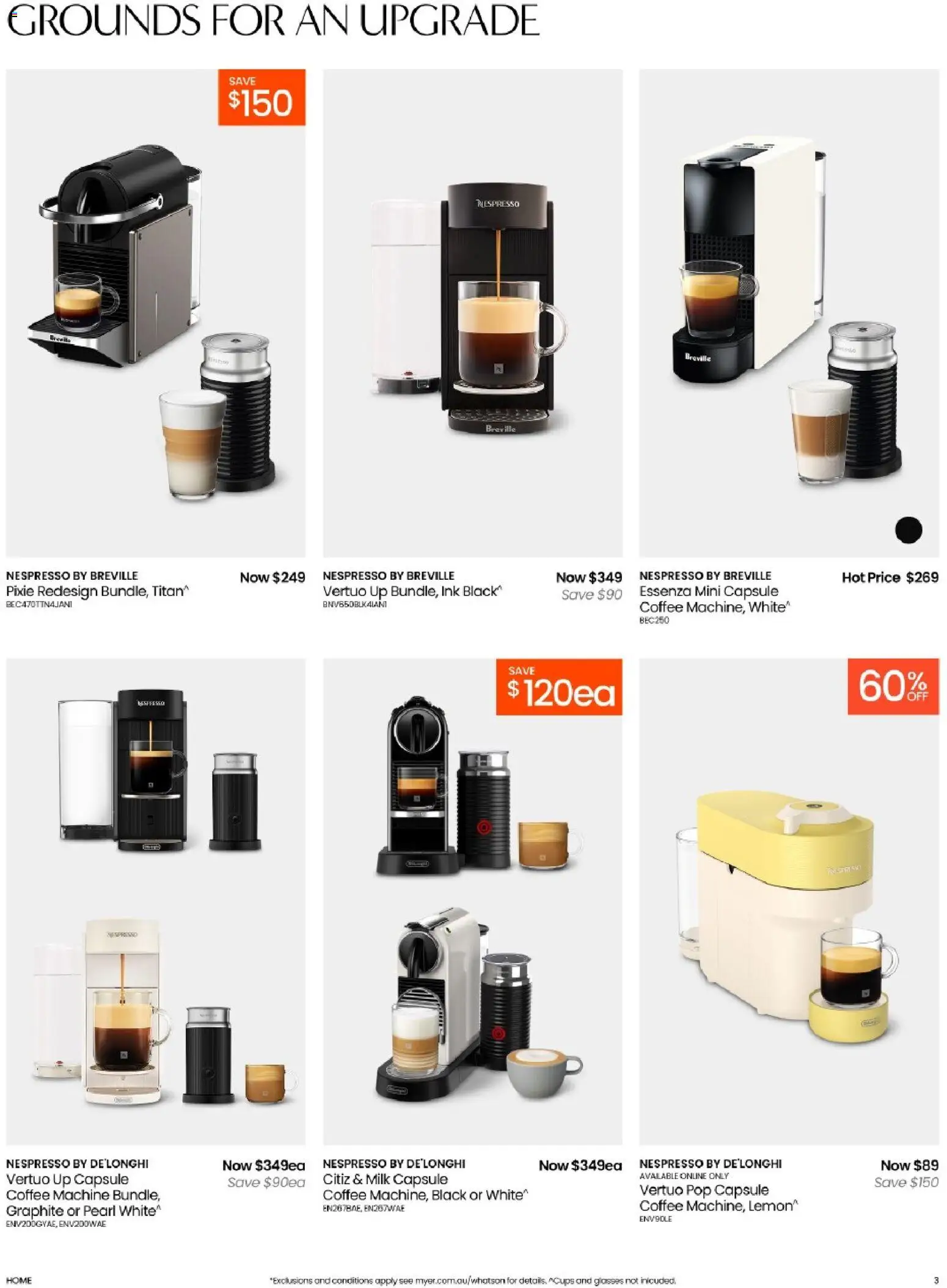 Myer catalogue - valid from 09/08/2026 | Page: 3 | Products: Milk, Coffee, Lemon, Glasses