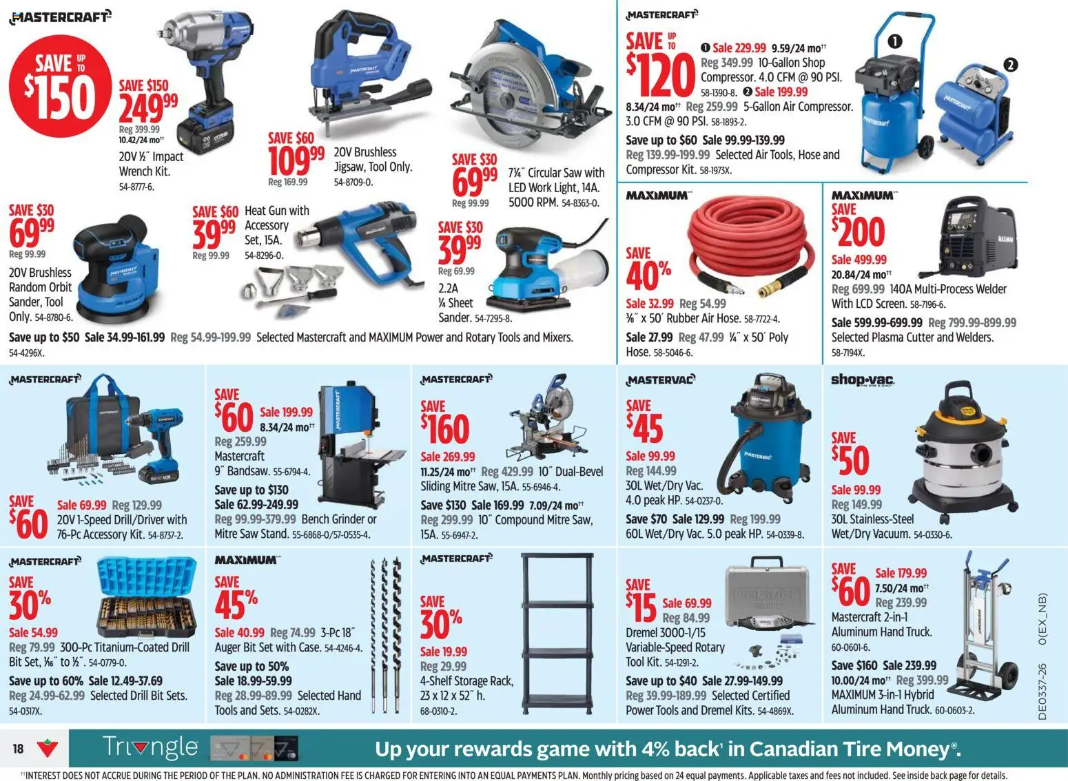 Canadian Tire flyer valid from Sep 10, 2026 | Page: 18 | Products: Compressor, Cutter, Grinder, Tools