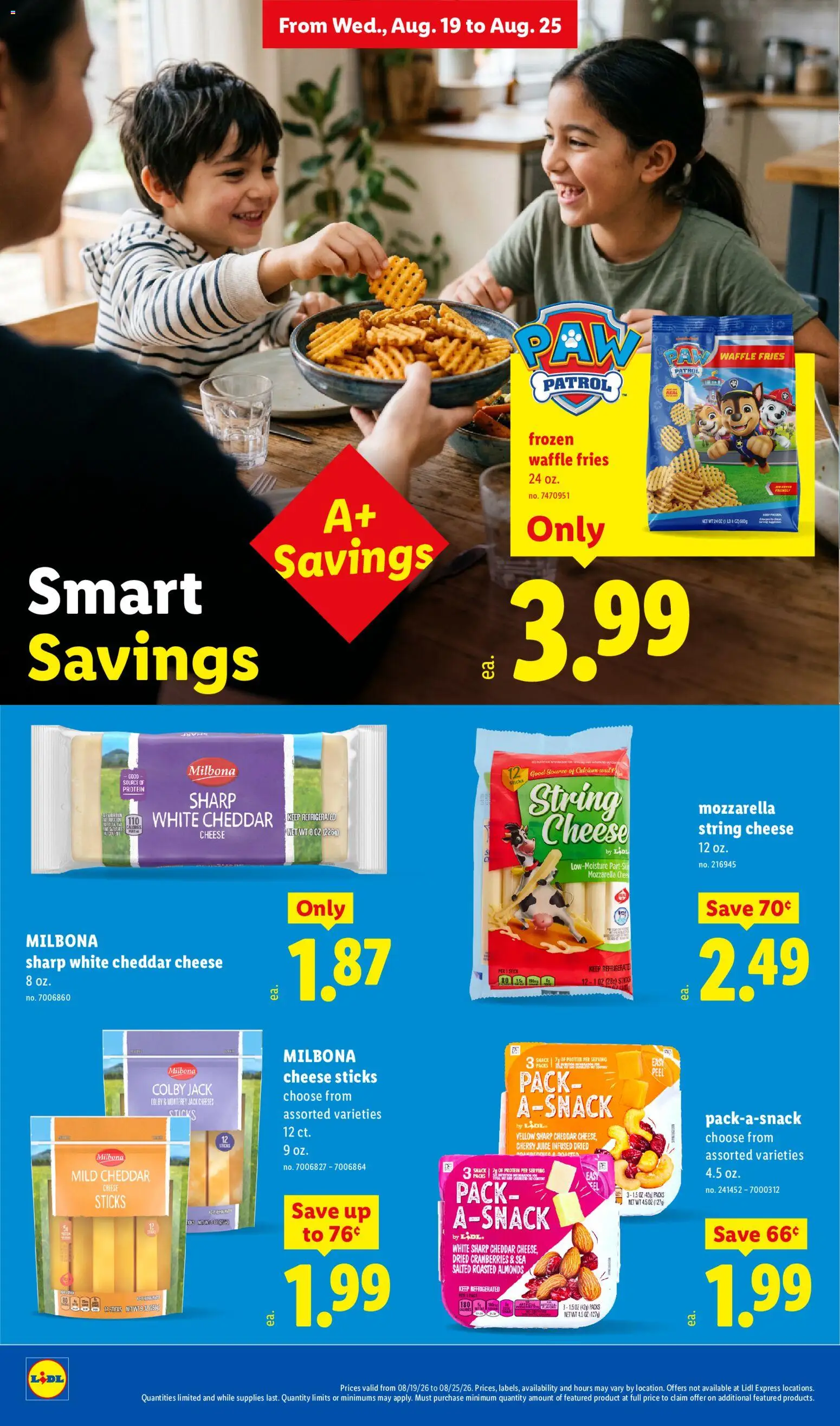 Lidl Weekly Ad - valid from 08/19/2026 | Page: 18 | Products: Almonds, Cheese, Protein, Cheddar cheese