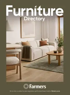 Farmers Furniture Directory preview  - valid from 1 Jan 2026