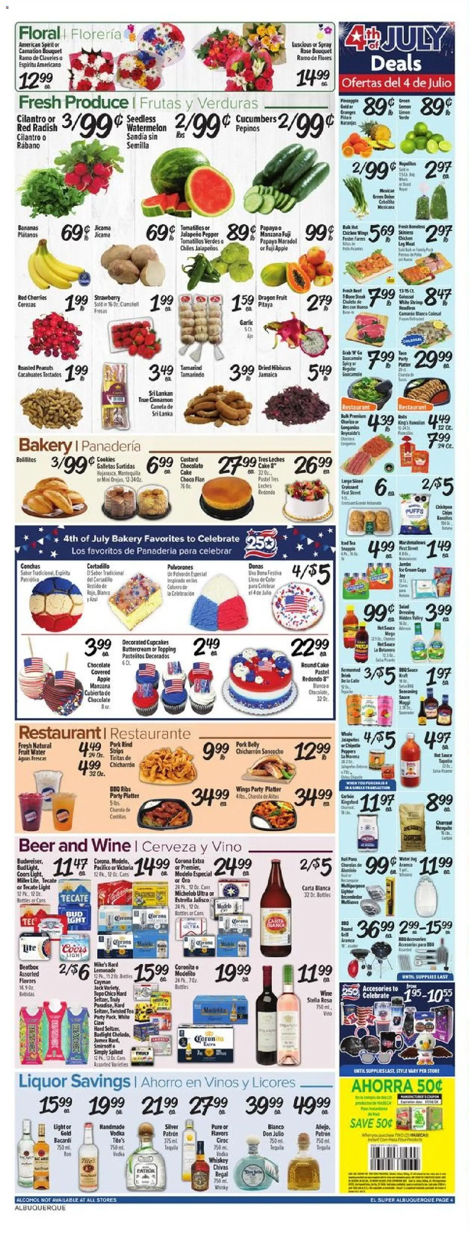 El Super Weekly Ad - NM - valid from 07/01/2026 | Page: 4 | Products: Cherries, Chocolate, Beer, Cookies
