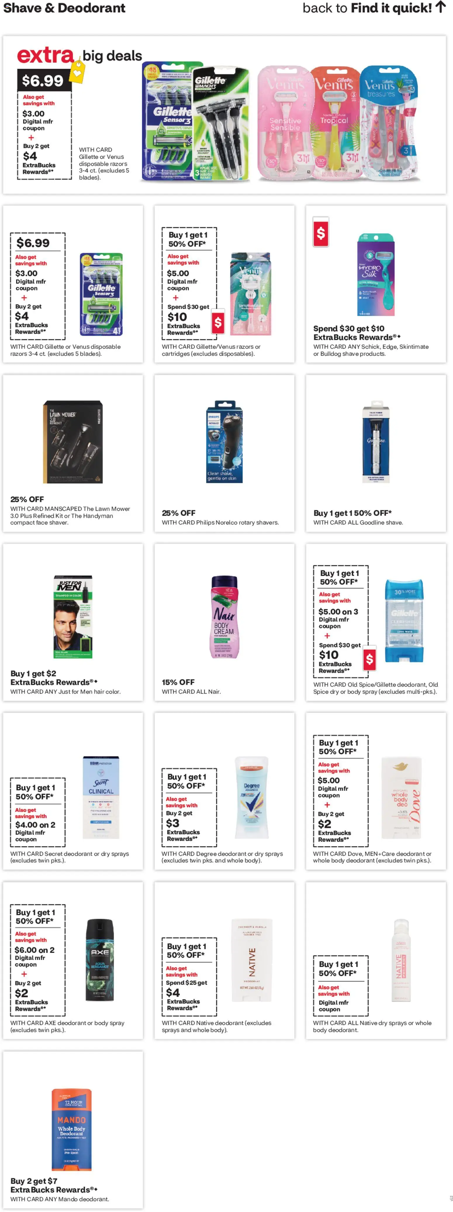 CVS Pharmacy Weekly Ad - CT - valid from 14.06.2026 | Page: 16 | Products: Lawn Mower, Mower, Axe, Deodorant