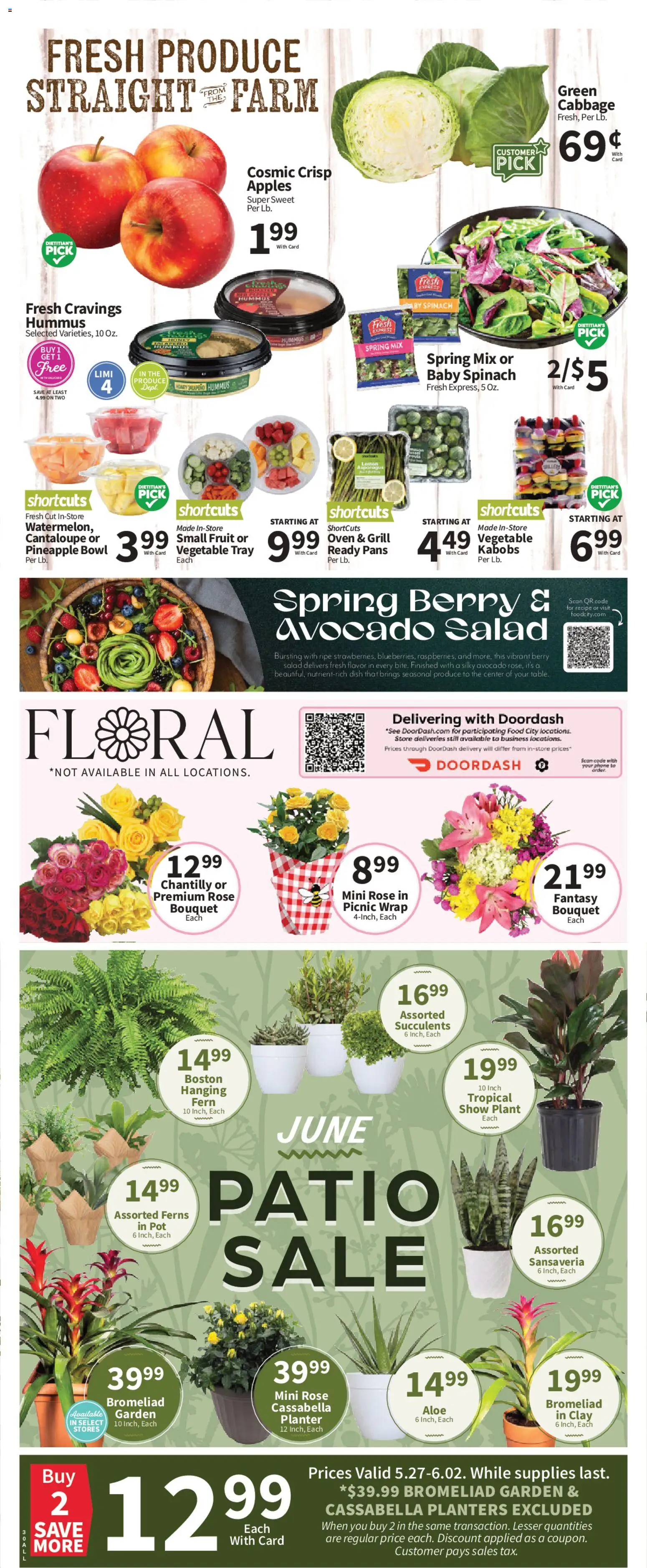 Food City Weekly Ad - valid from 27.05.2026 | Page: 5 | Products: Pineapple, Avocado, Cabbage, Oven