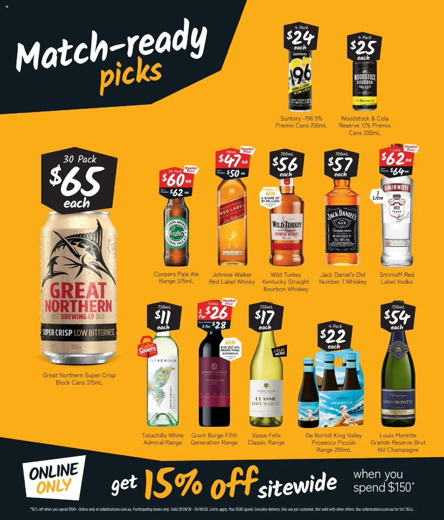 Cellarbrations catalogue - valid from 21/09/2026 | Page: 2 | Products: Bourbon, Vodka, Turkey, Jack Daniel’s