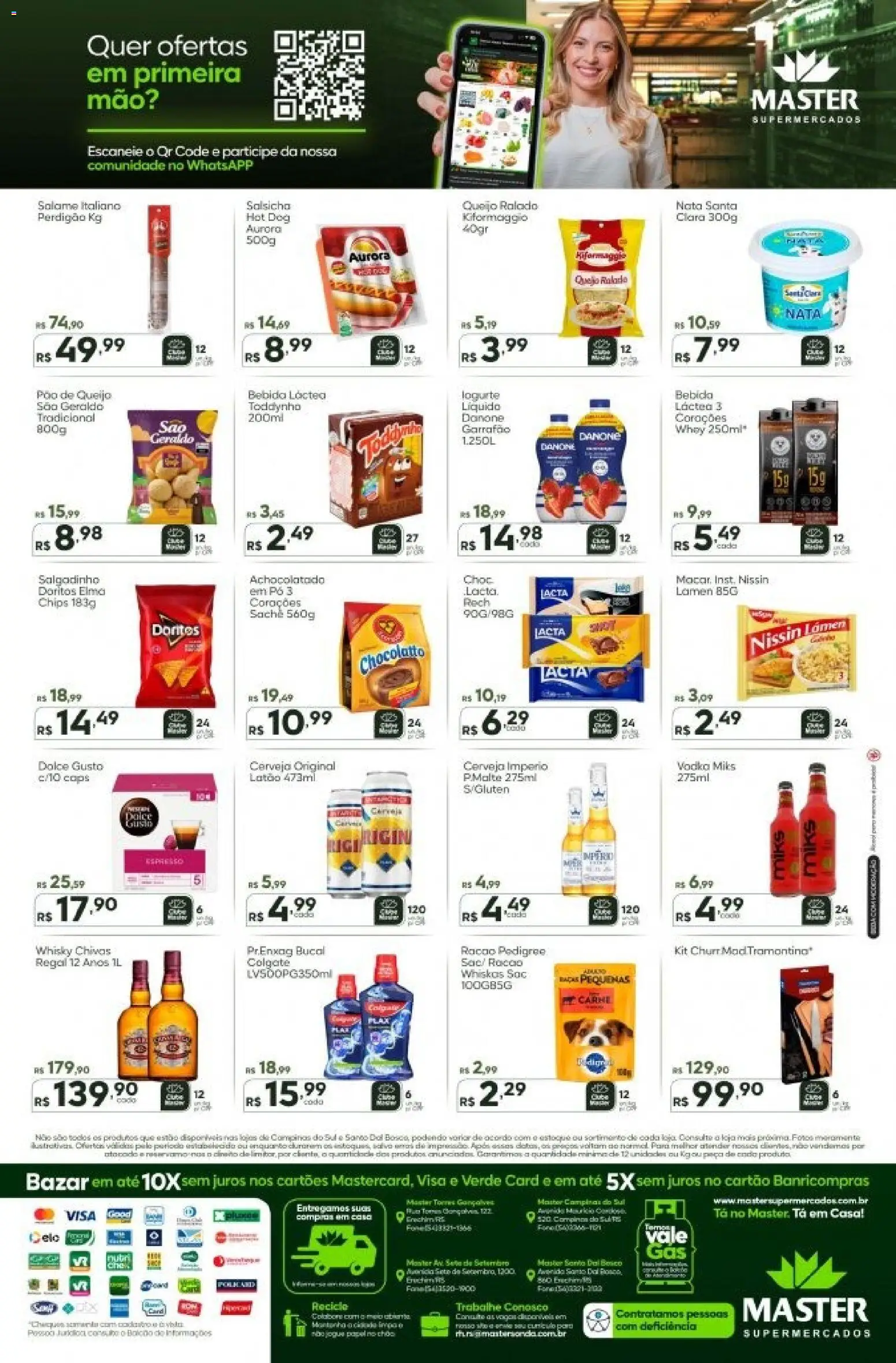 Master Folheto - válido de 03/08/2026 | Página: 2 | Produtos: Whisky, Taças, Cerveja, Queijo ralado