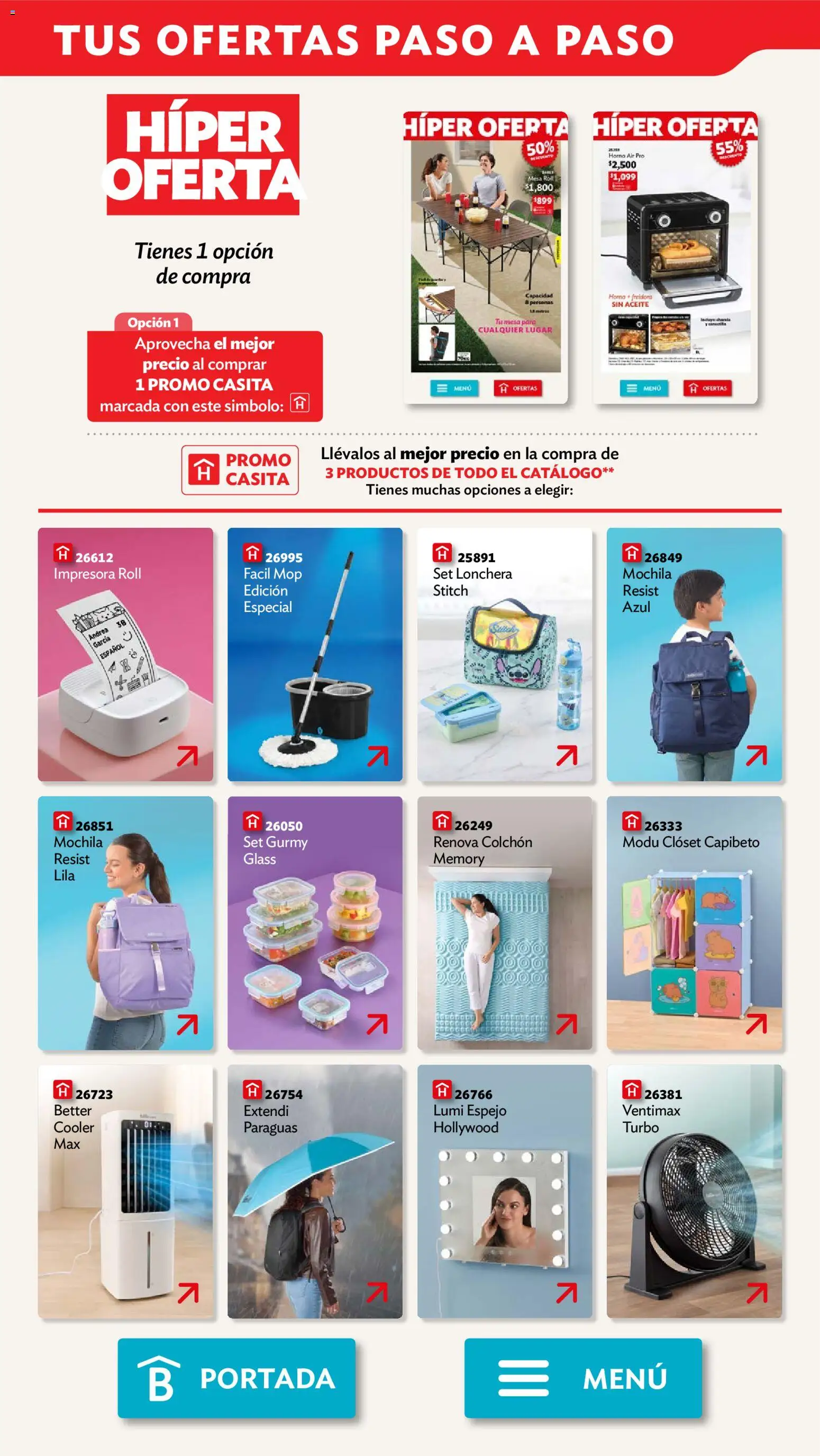 Nuevas ofertas de Betterware válidas en toda la República Mexicana desde el 03/08/2026. ¡Encuentra las mejores ofertas en Betterware campaña 8 2026! | Página: 112 | Productos: Horno, Freidora, Espejo, Clóset