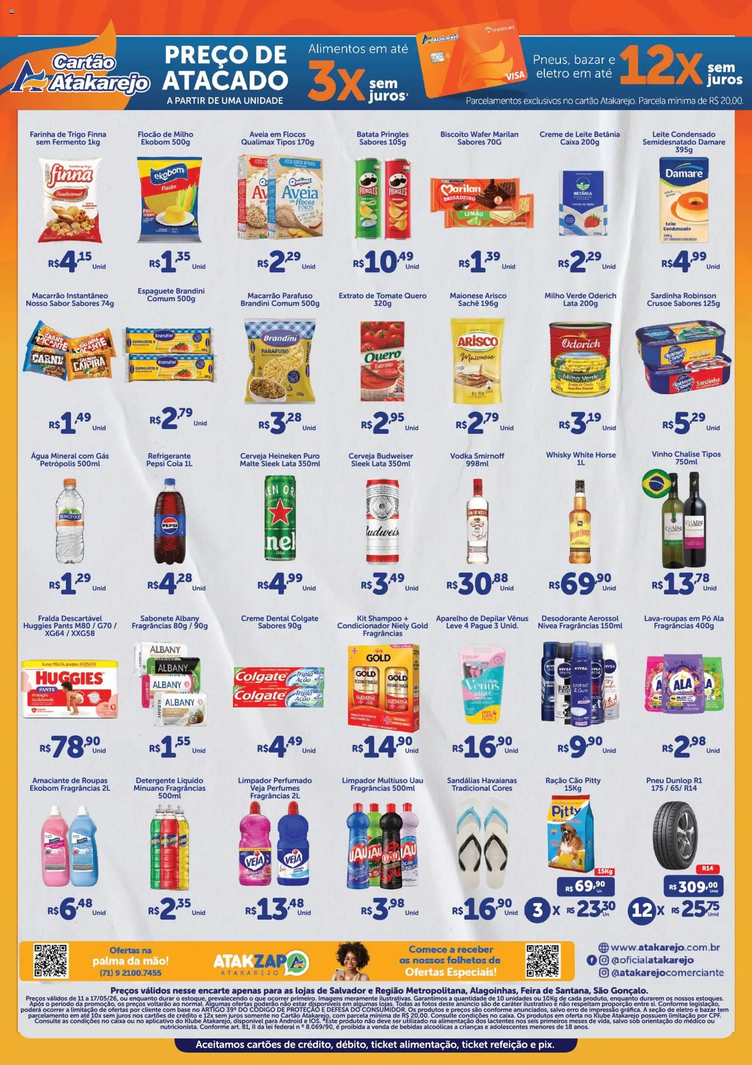 Atakarejo Folheto - válido de 11.05.2026 | Página: 2 | Produtos: Cerveja Heineken, Flocos, Aveia, Batata
