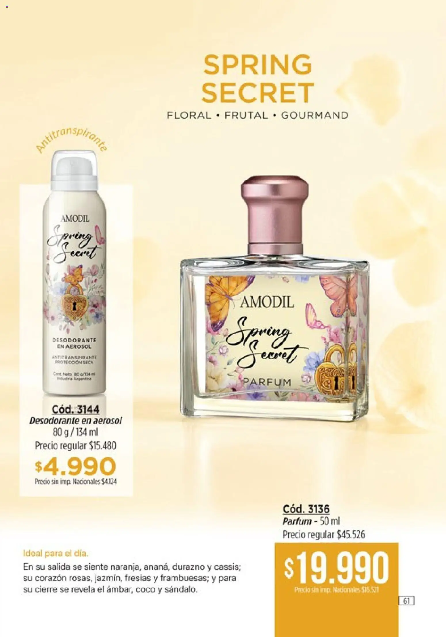 Catálogo Amodil Campaña 16 │ válido desde el 19/09/2026 | Página: 61 | Productos: Coco, Durazno, Desodorante, Antitranspirante