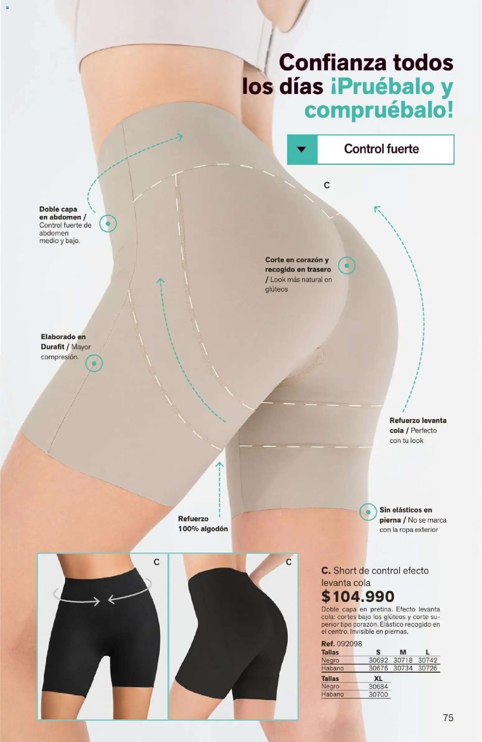 Leonisa revista - valida desde el 04/08/2026 | Página: 75 | Productos: Algodón, Short, Ropa