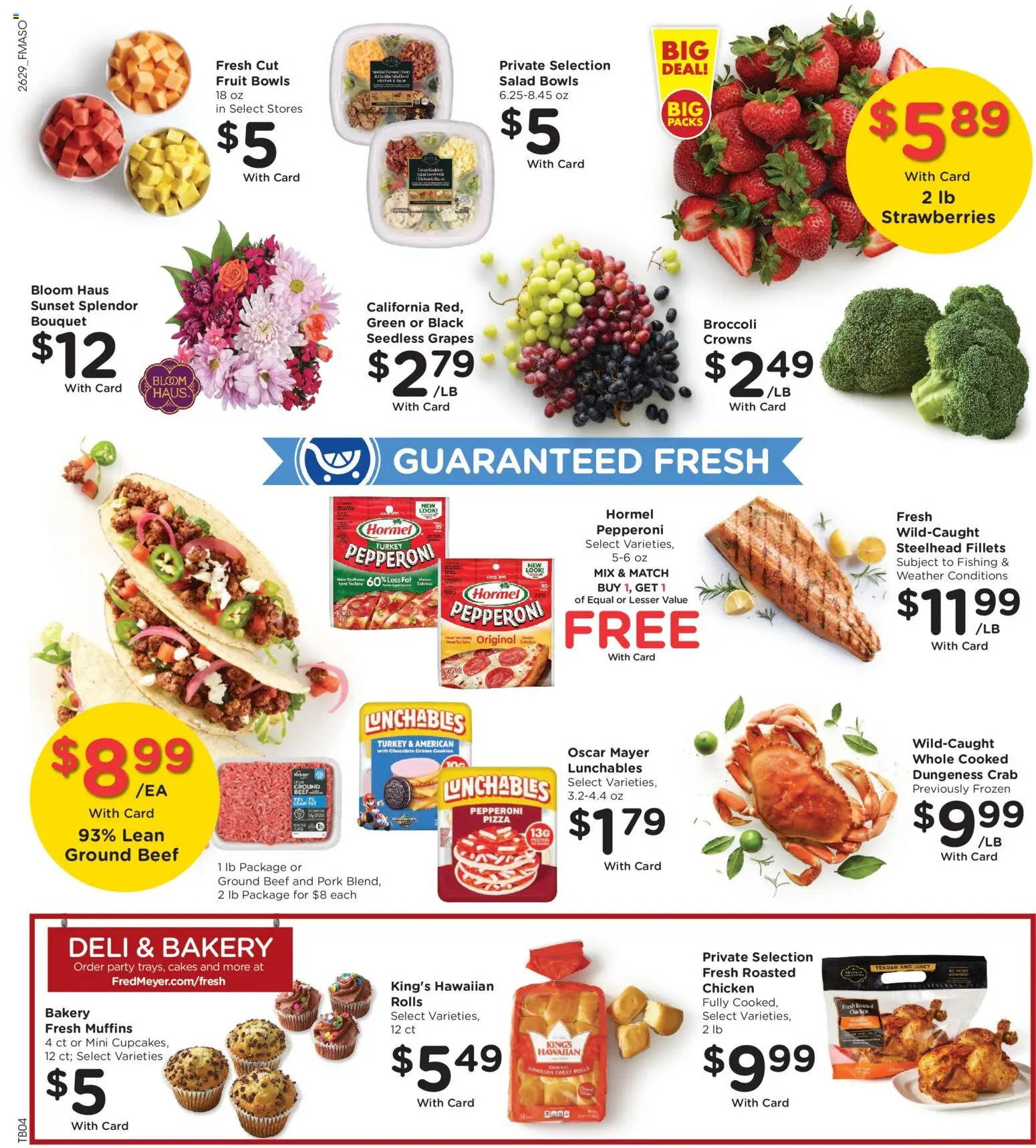 Fred Meyer Weekly Ad - valid from 08/19/2026 | Page: 11 | Products: Turkey, Pizza, Grapes, Muffins