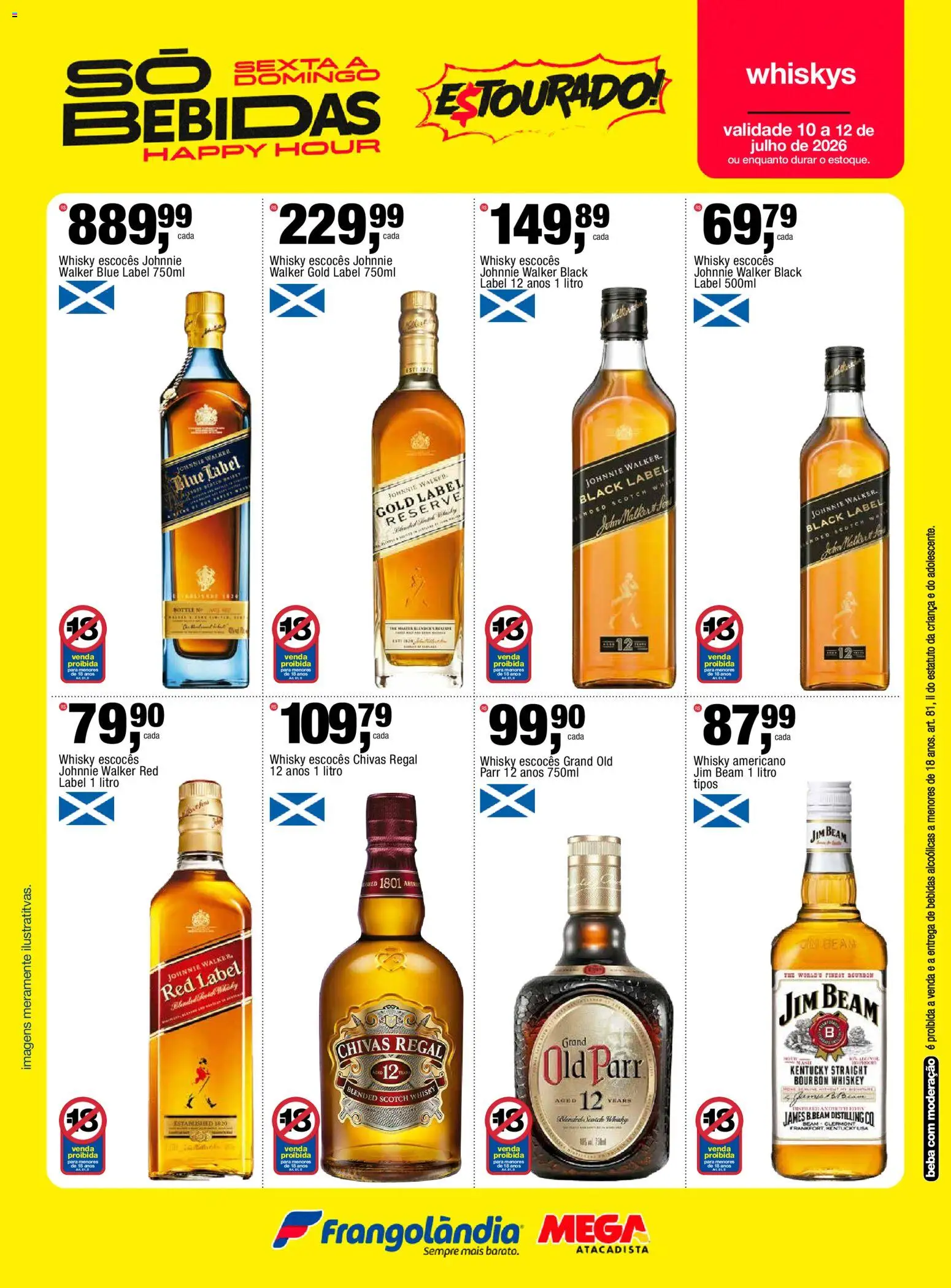 Frangolândia Folheto - válido de 09/07/2026 | Página: 8 | Produtos: Whisky, Bourbon