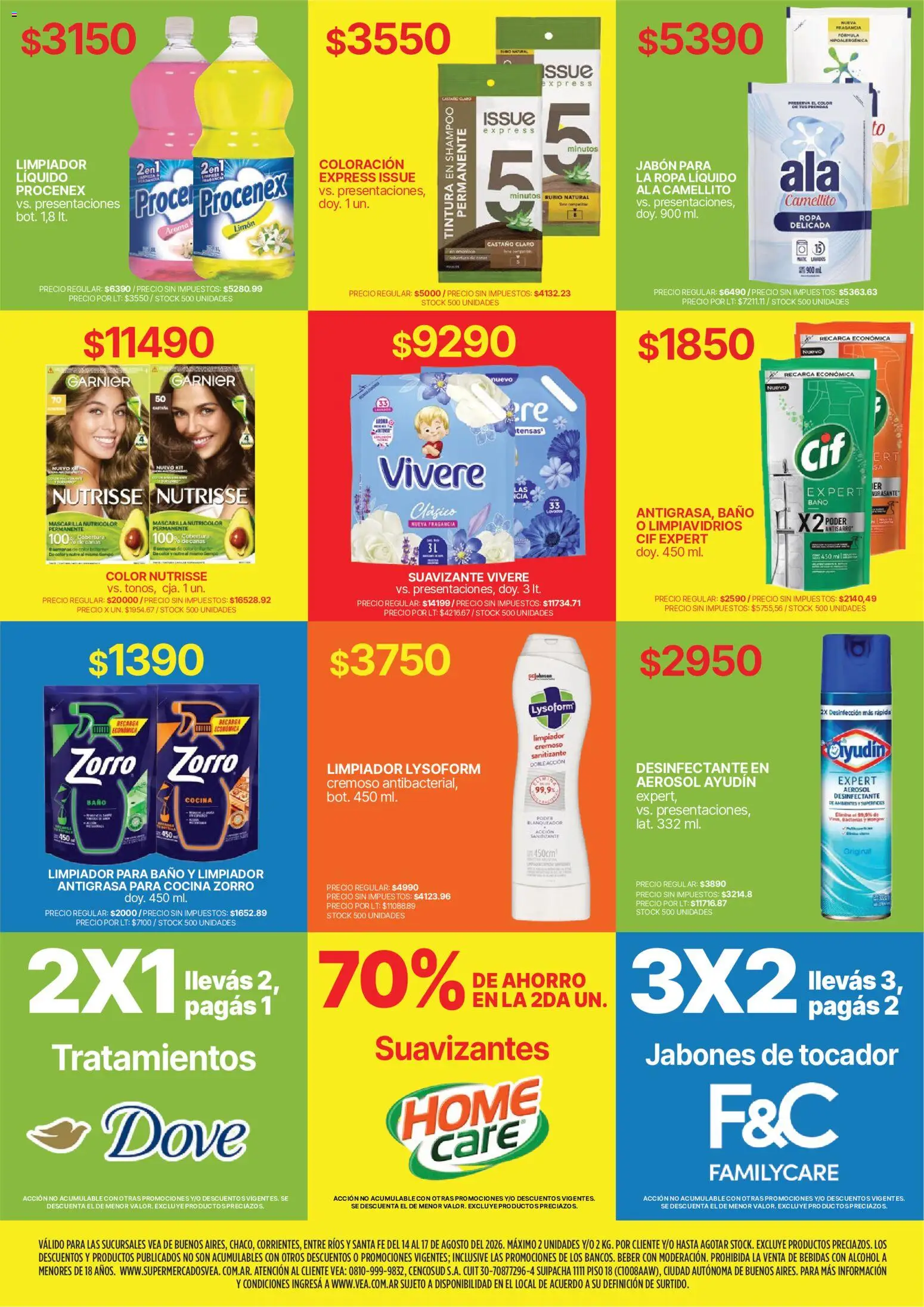 Vea - Fin de semana de ahorro │ válido desde el 14/08/2026 | Página: 9 | Productos: Sanitizante, Shampoo, Jabón, Suavizante
