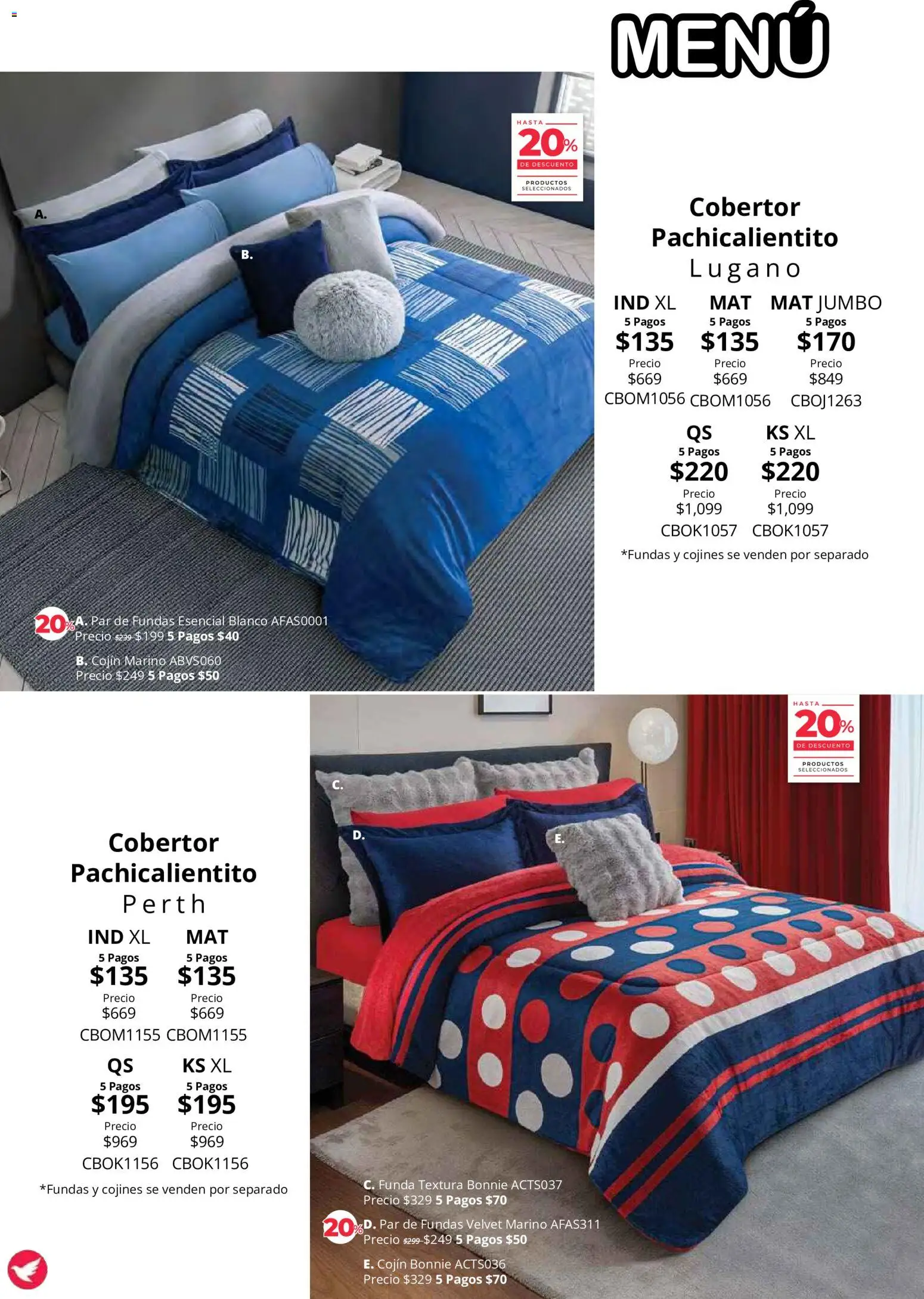 Nuevas ofertas de Colchas Concord válidas en toda la República Mexicana desde el 01/08/2026. ¡Encuentra las mejores ofertas en Colchas Concord catálogo Colección Cobertor! | Página: 33 | Productos: Cobertor, Funda