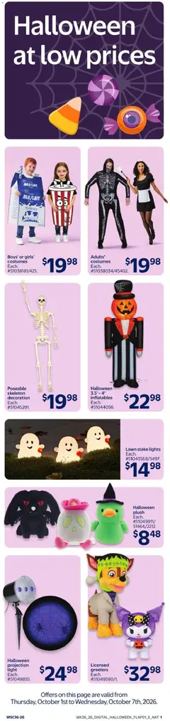 Preview of Poseable skeleton decoration, Poseable skeleton decoration. from shop Walmart valid from Oct 1, 2026 | Page: 3 | Products: Shoes, Decoration