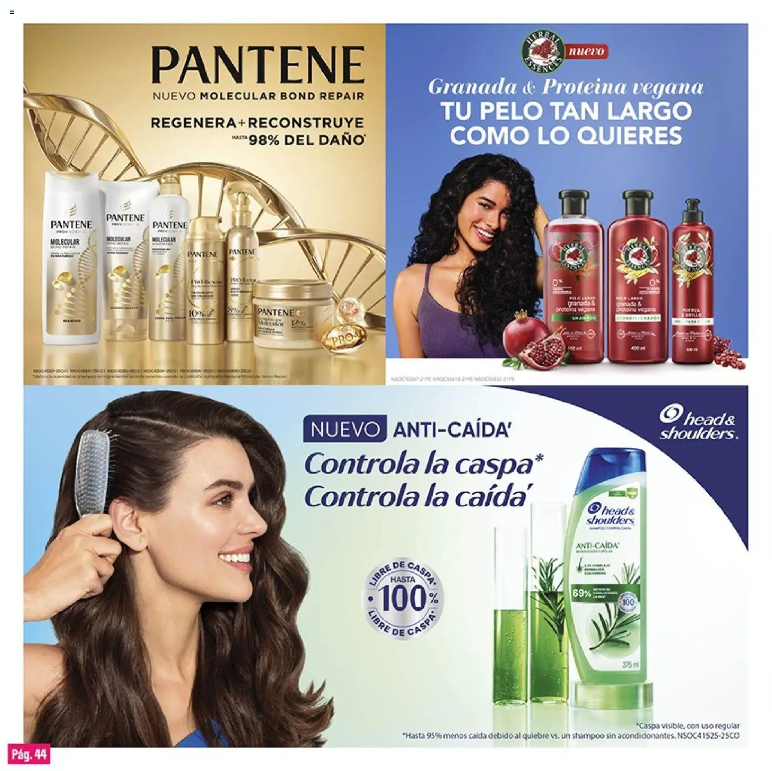 Catálogo Plaza Vea válido desde 01/09/2026 | Página: 44 | Productos: Shampoo, Proteína, Granada