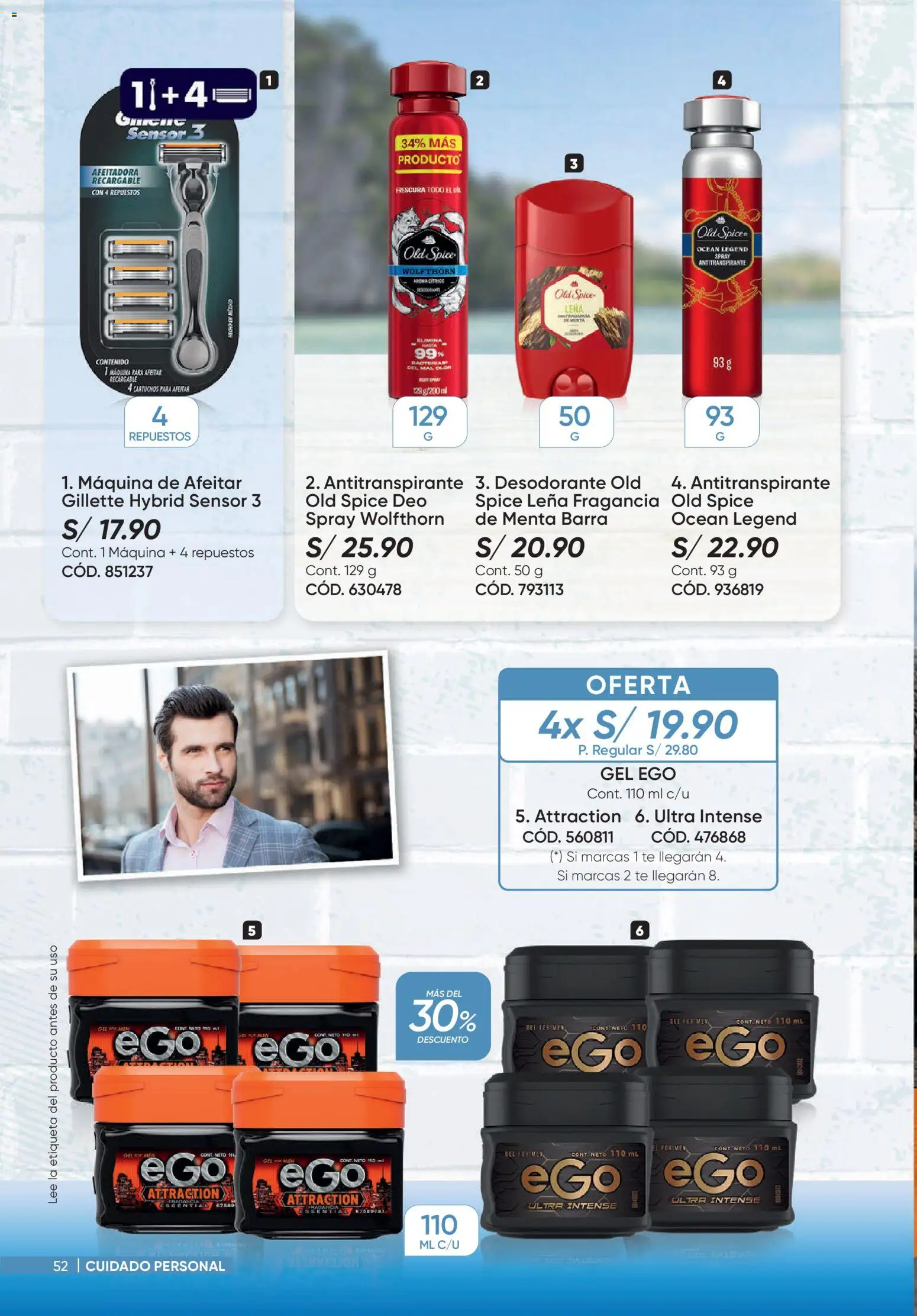 Catálogo Azzorti válido desde 31/08/2026 | Página: 52 | Productos: Desodorante, Leña, Maquina de afeitar, Fragancia